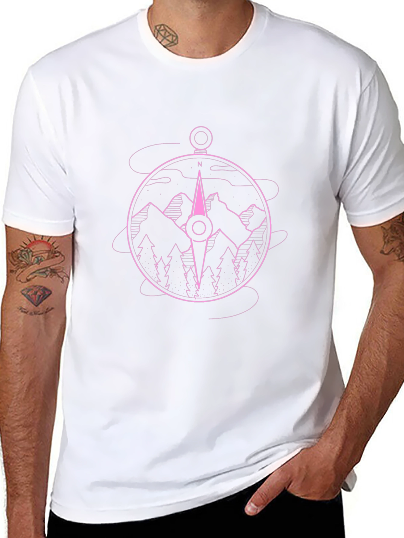 Compass Mountain Graphic T-Shirt