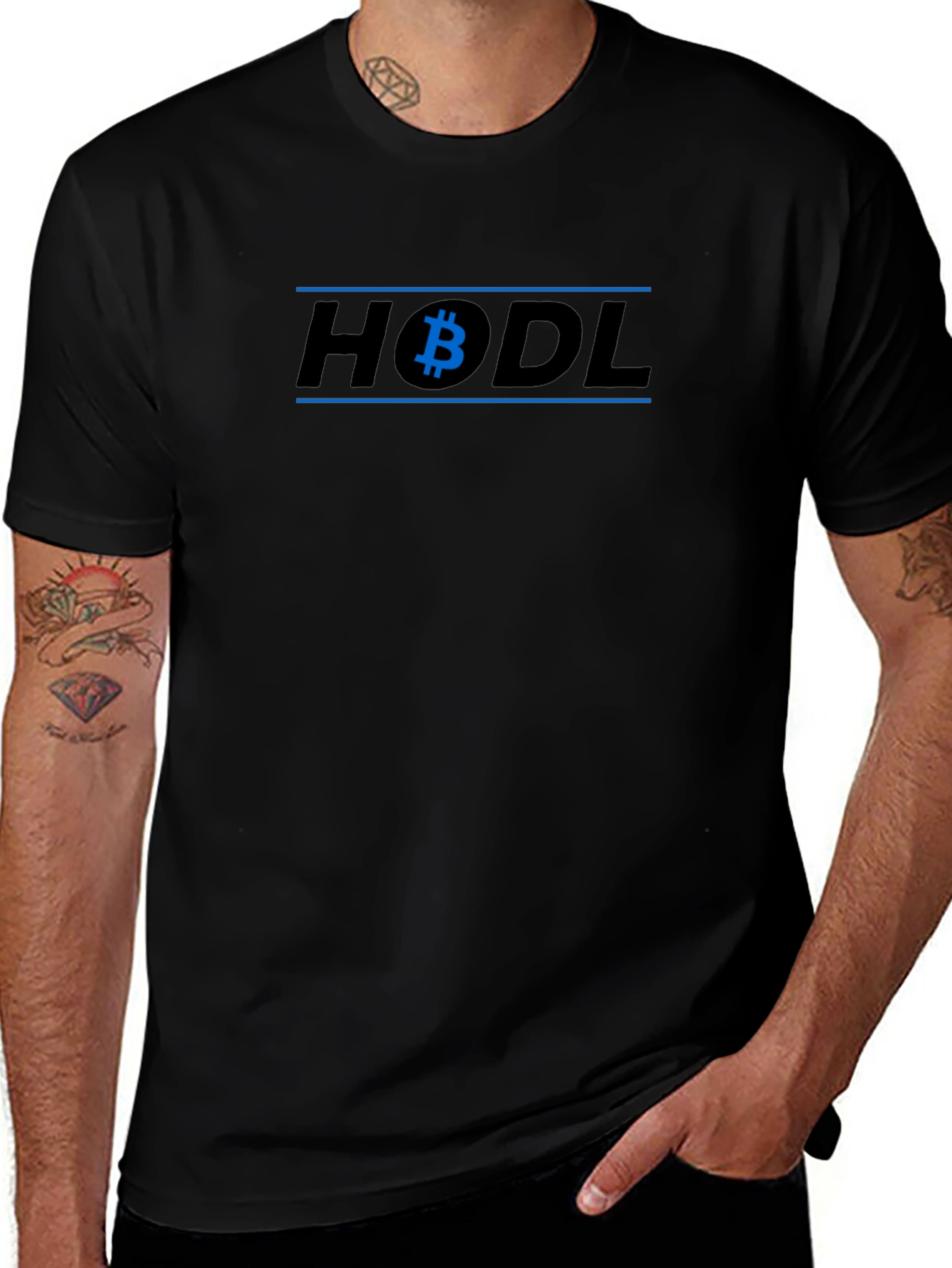 HODL Bitcoin Crypto Black Tee