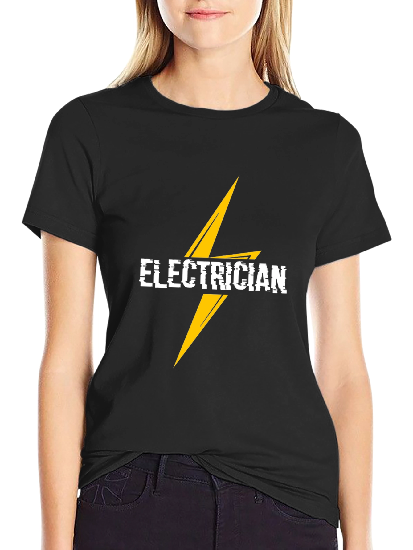 Electrician T-Shirt - Lightning Bolt Design
