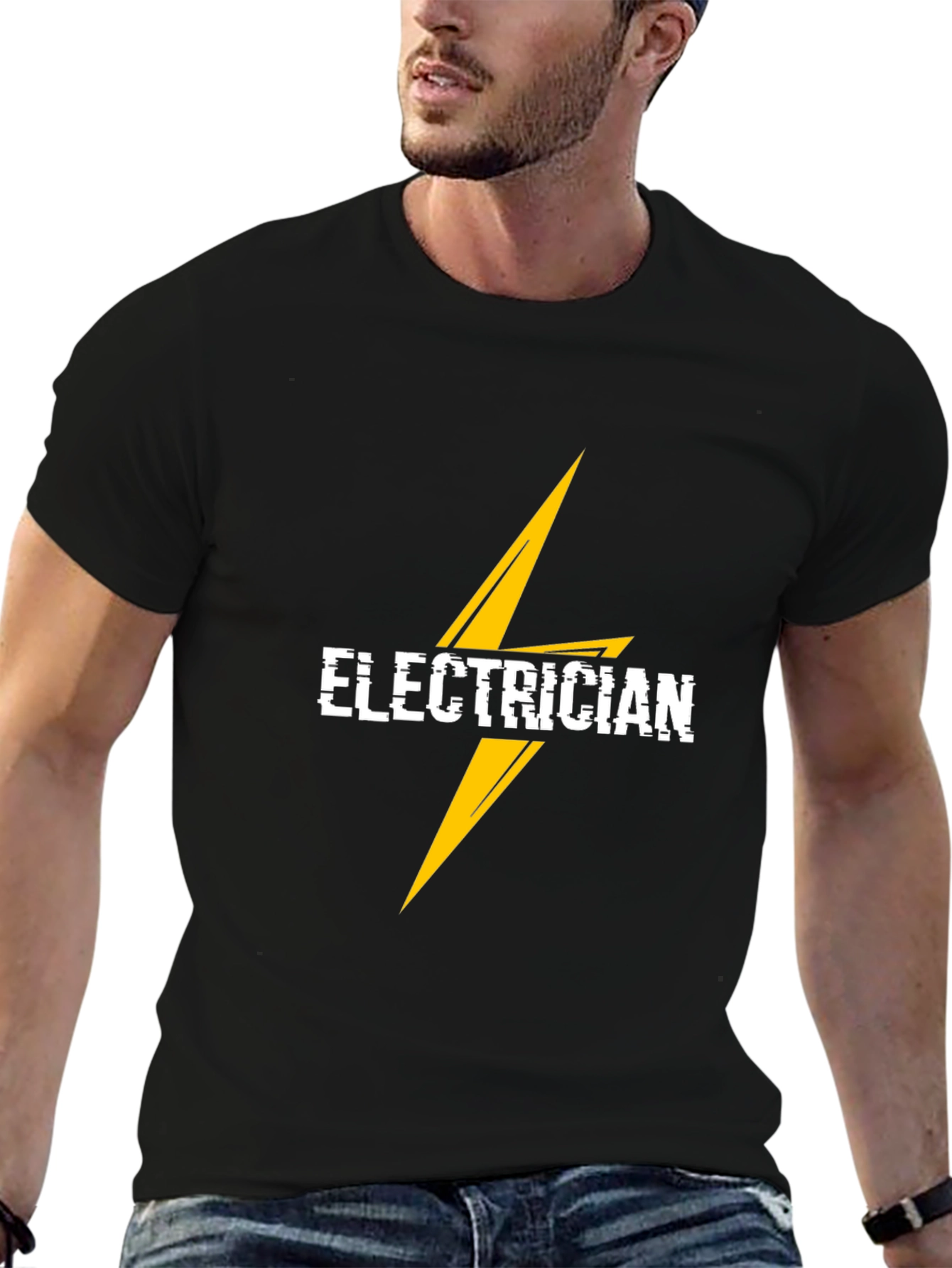 Electrician T-Shirt - Lightning Bolt Design