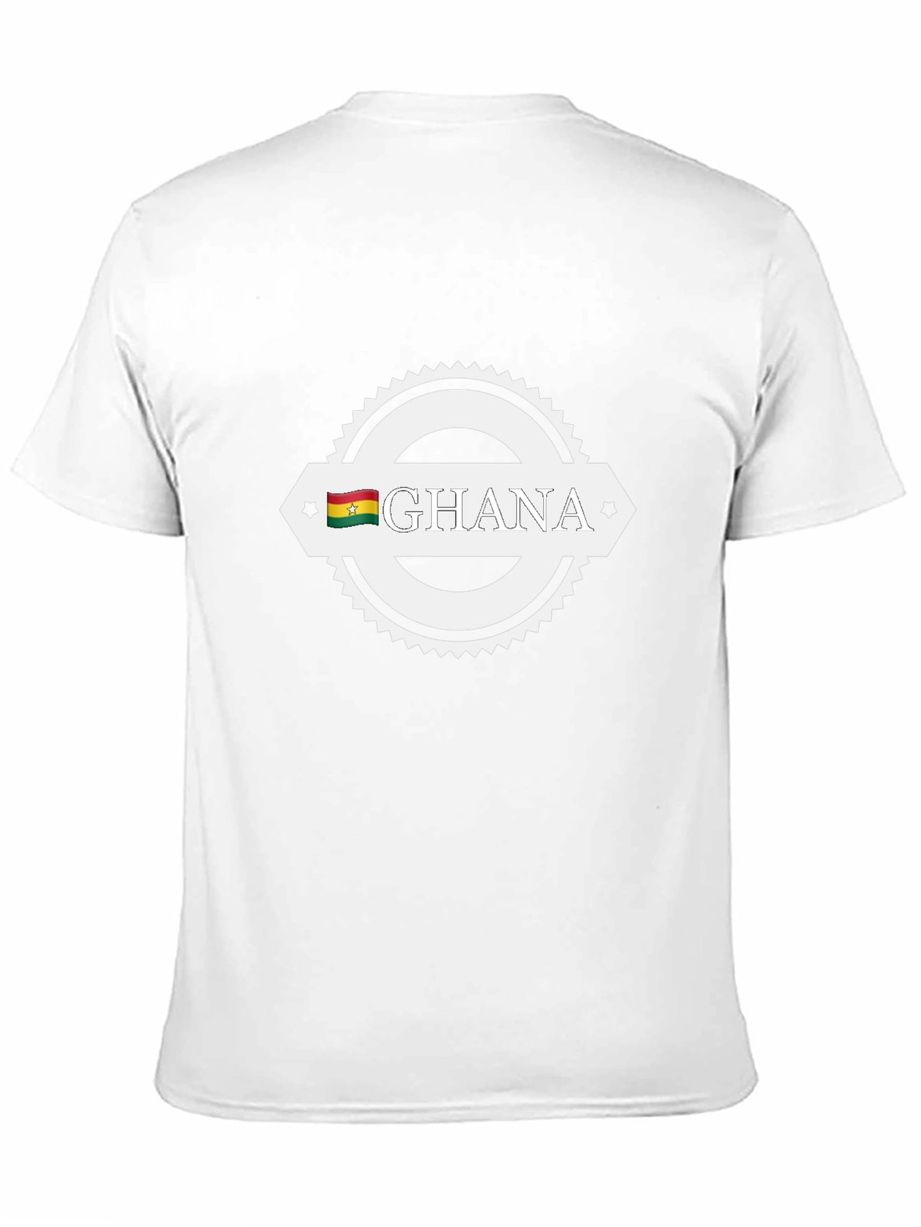 Ghana Flag Graphic Black T-Shirt