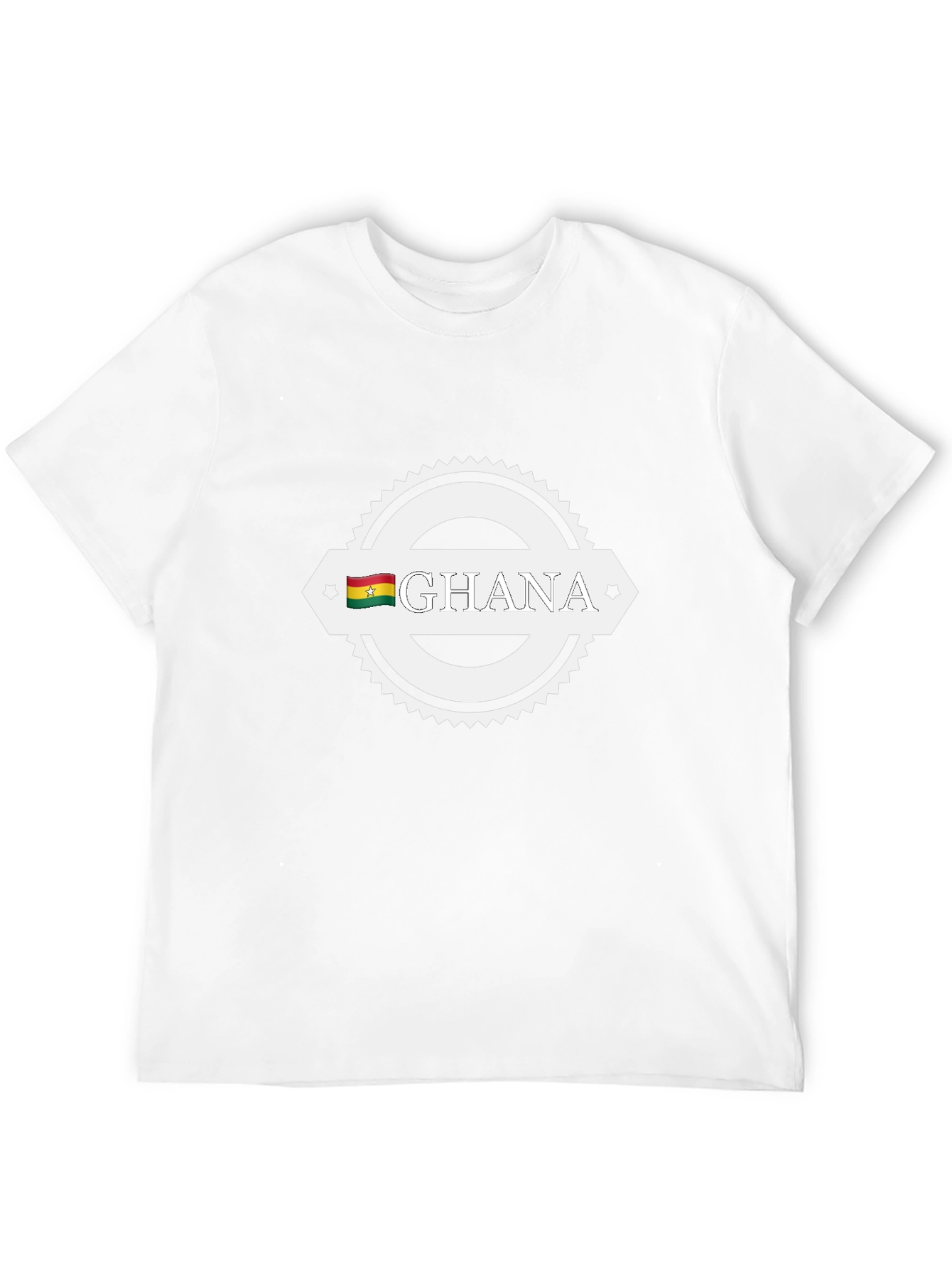 Ghana Flag Graphic Black T-Shirt