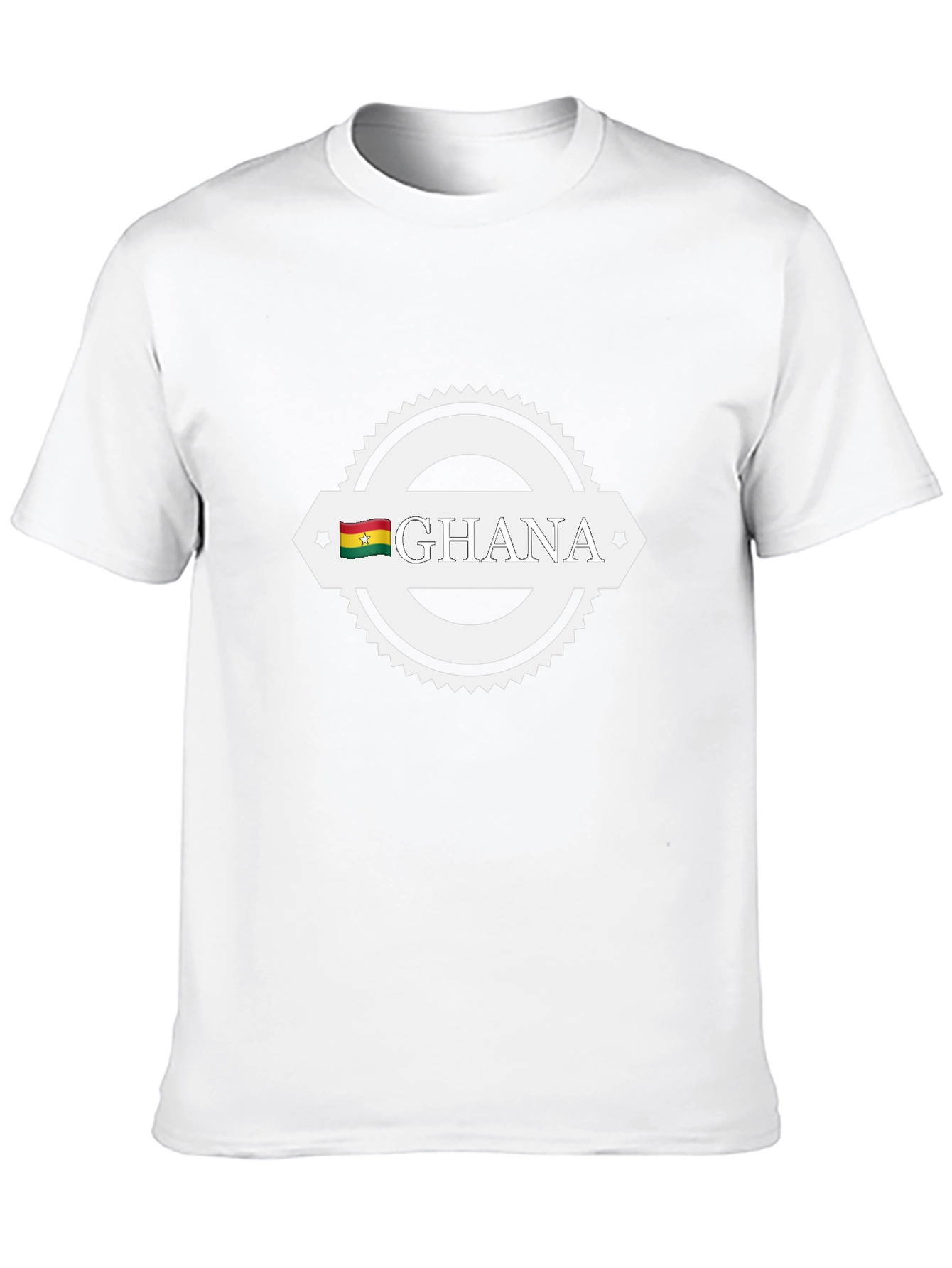 Ghana Flag Graphic Black T-Shirt
