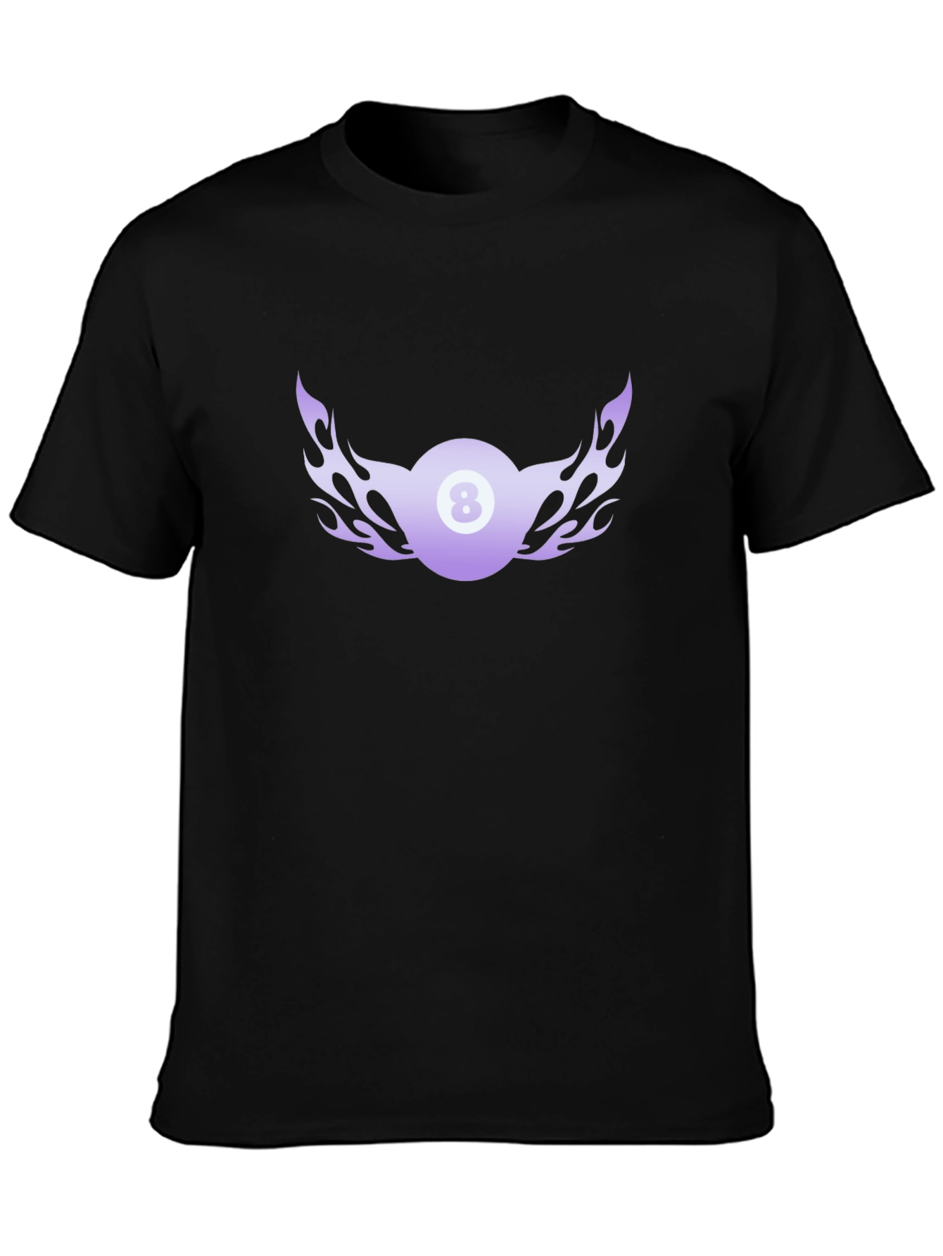 Flaming 8 Ball Graphic Tee - Cool Billiards Shirt