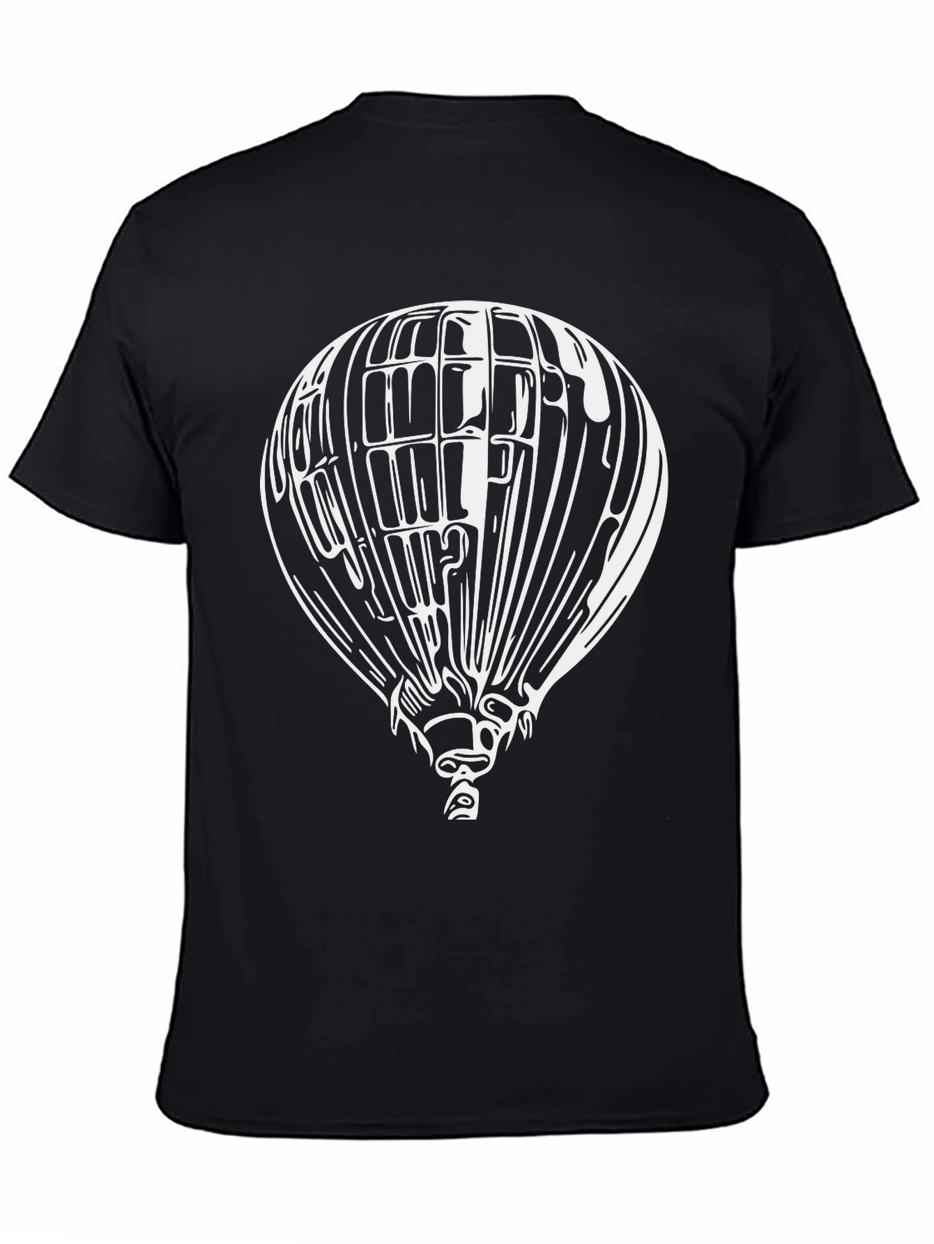 Air Balloon Graphic Tee - Black Cotton Blend