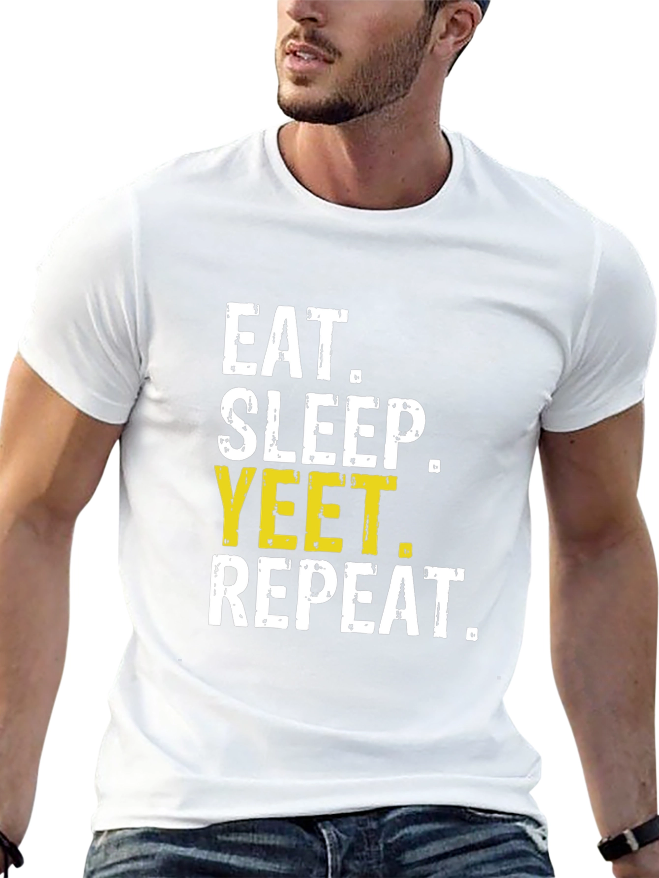 Eat Sleep Yeet Repeat T-Shirt Funny Meme Tee