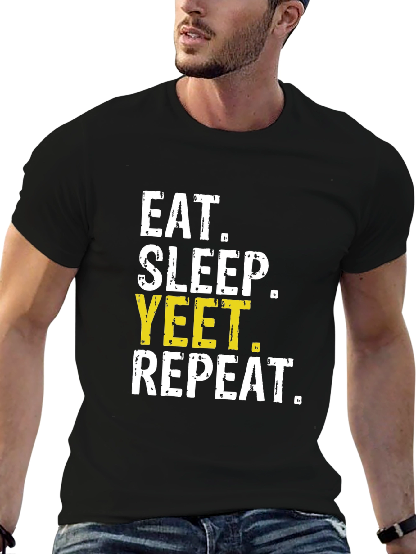 Eat Sleep Yeet Repeat T-Shirt Funny Meme Tee