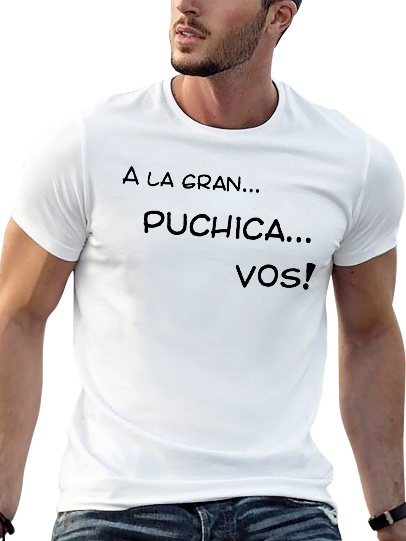 Humorous A La Gran...Puchica...Vos! Black T-Shirt
