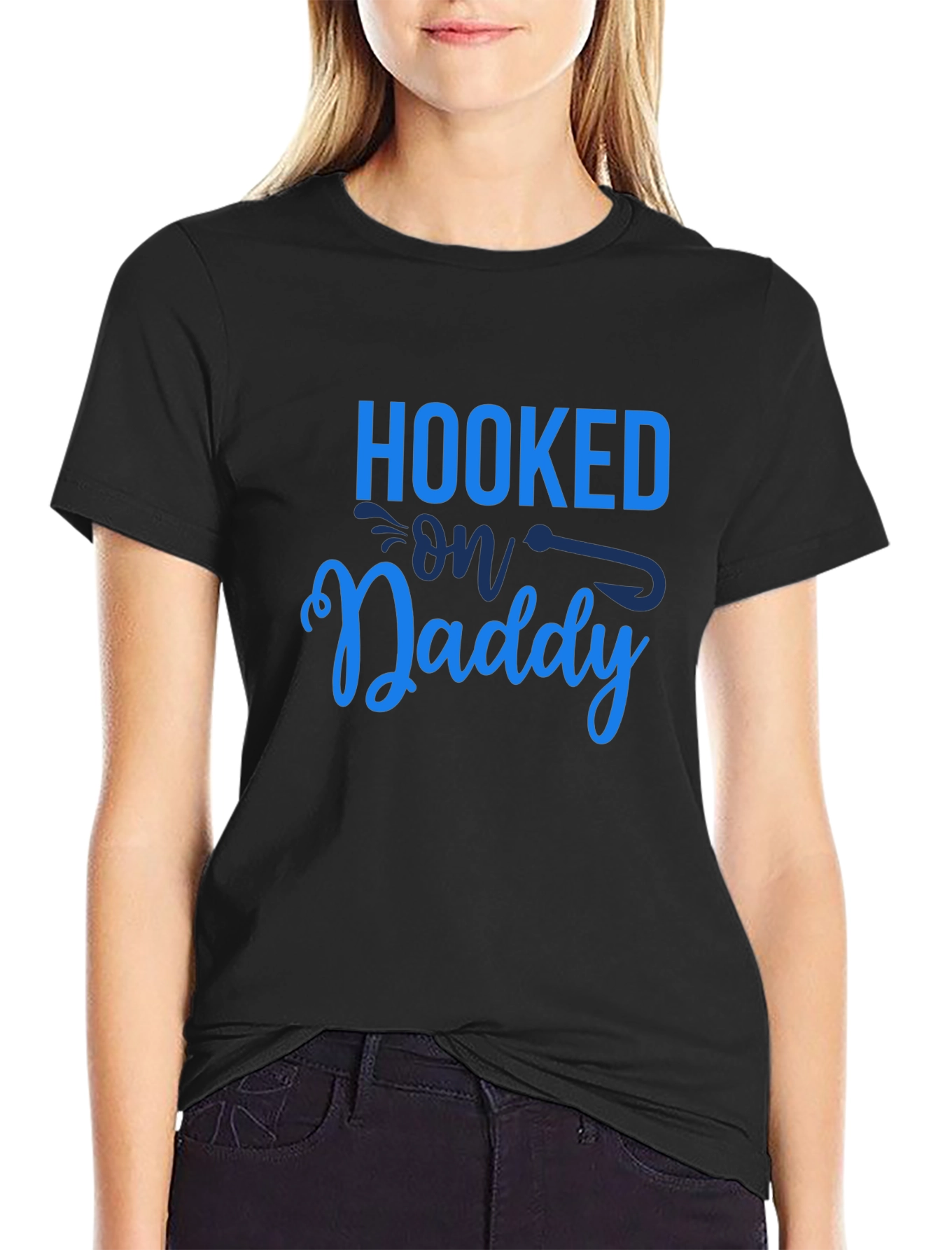 Hooked on Daddy T-Shirt - Fishing Fathers Day Tee