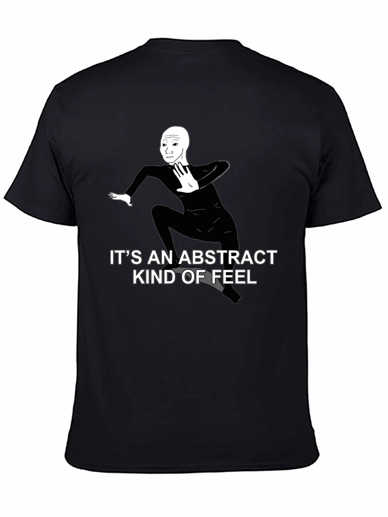 Abstract Feel Graphic Tee - Black Cotton T-Shirt