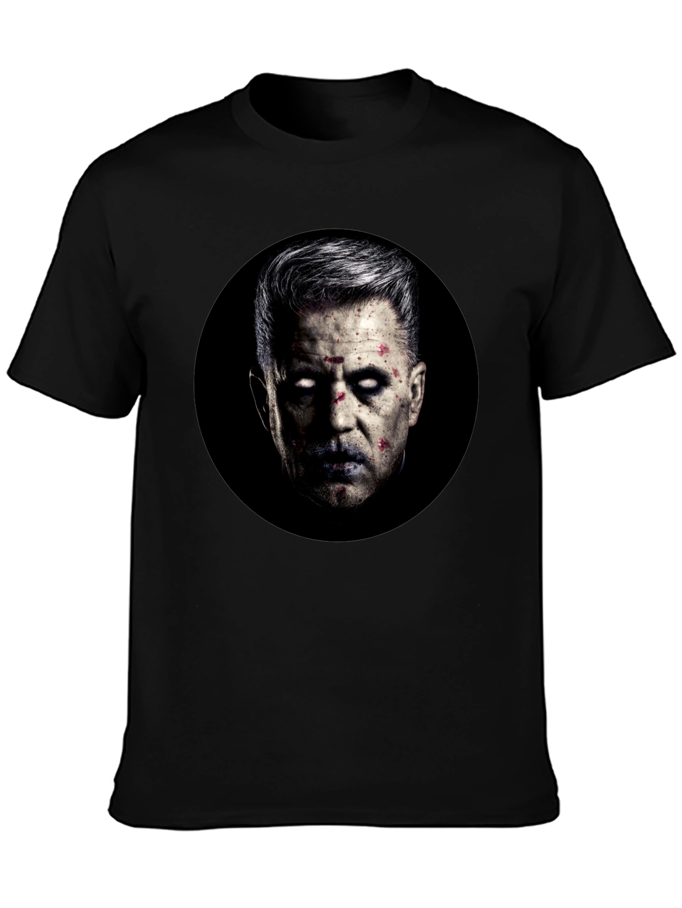 Zombie Portrait Black Graphic T-Shirt