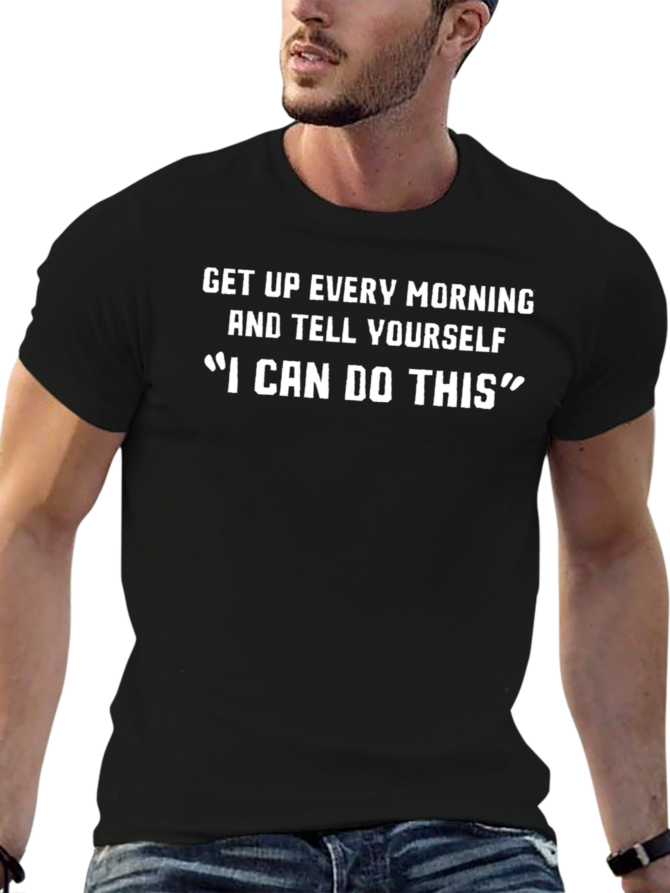 Motivational T-Shirt - I Can Do This - Black