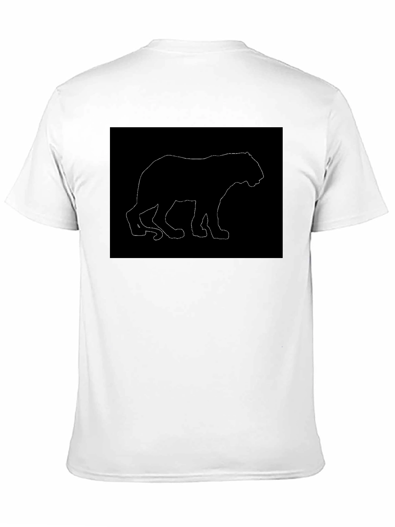 Bear Silhouette Graphic Tee - Black Casual Shirt