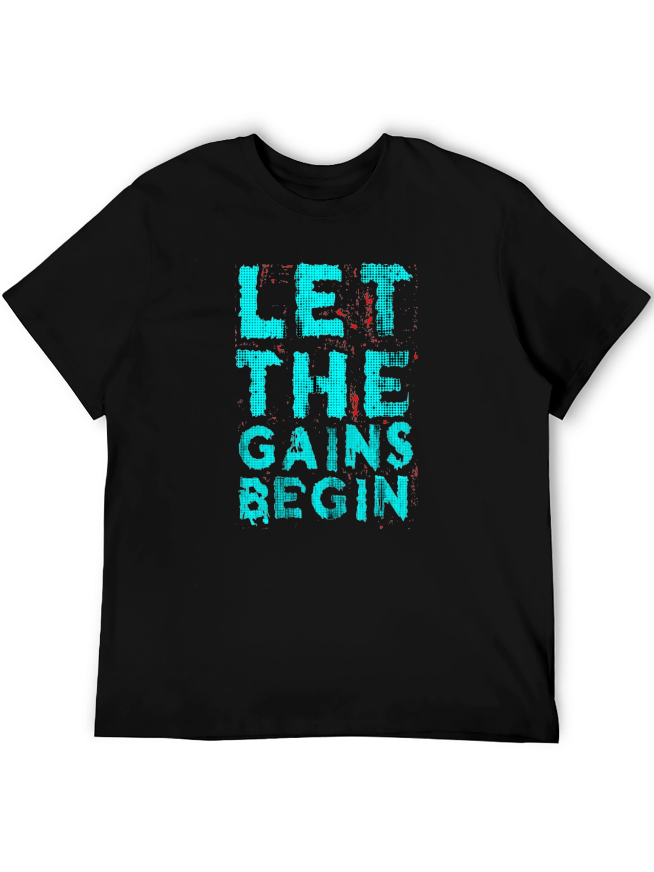 Let The Gains Begin Black Graphic T-Shirt