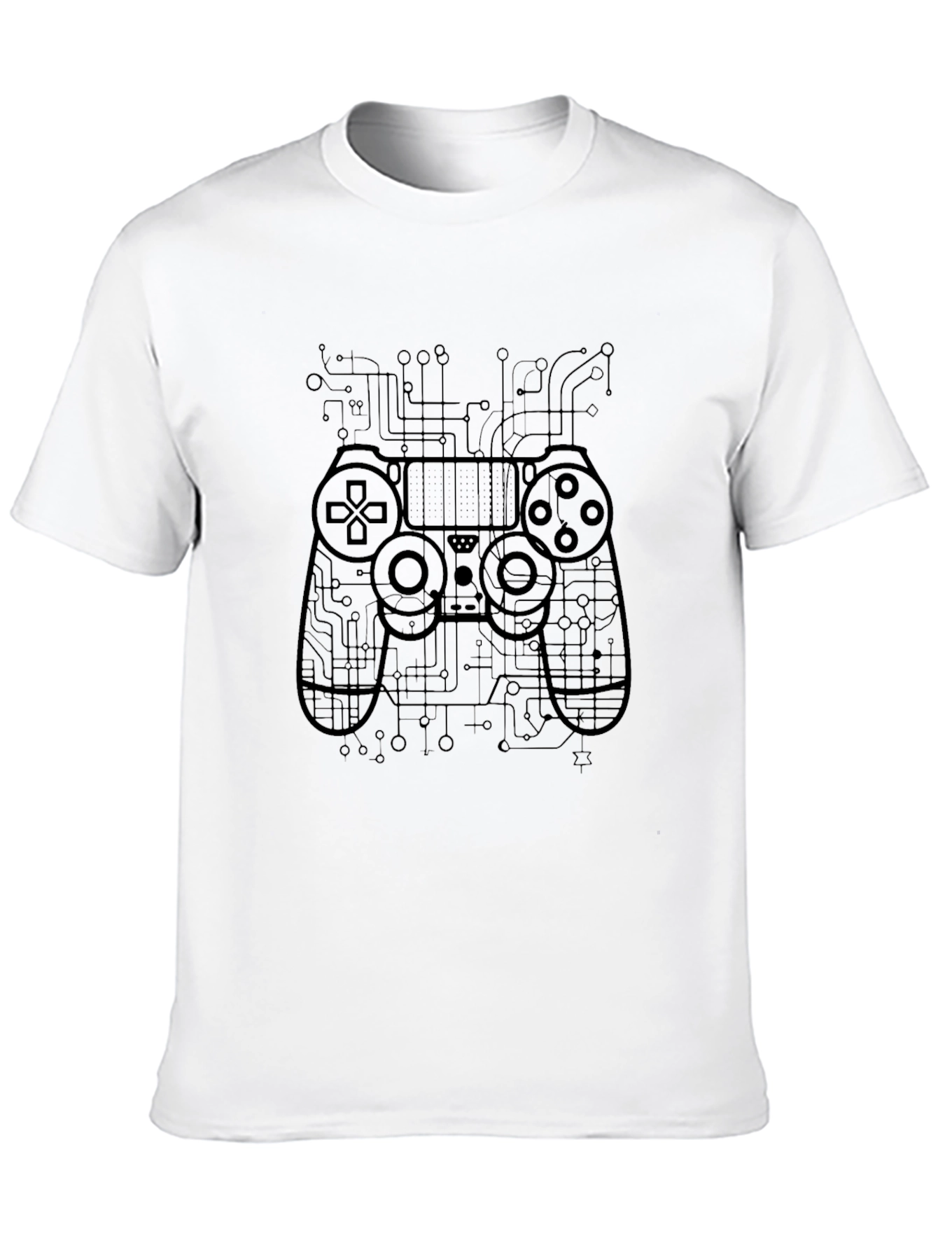 Gaming Controller Circuit Black T-Shirt