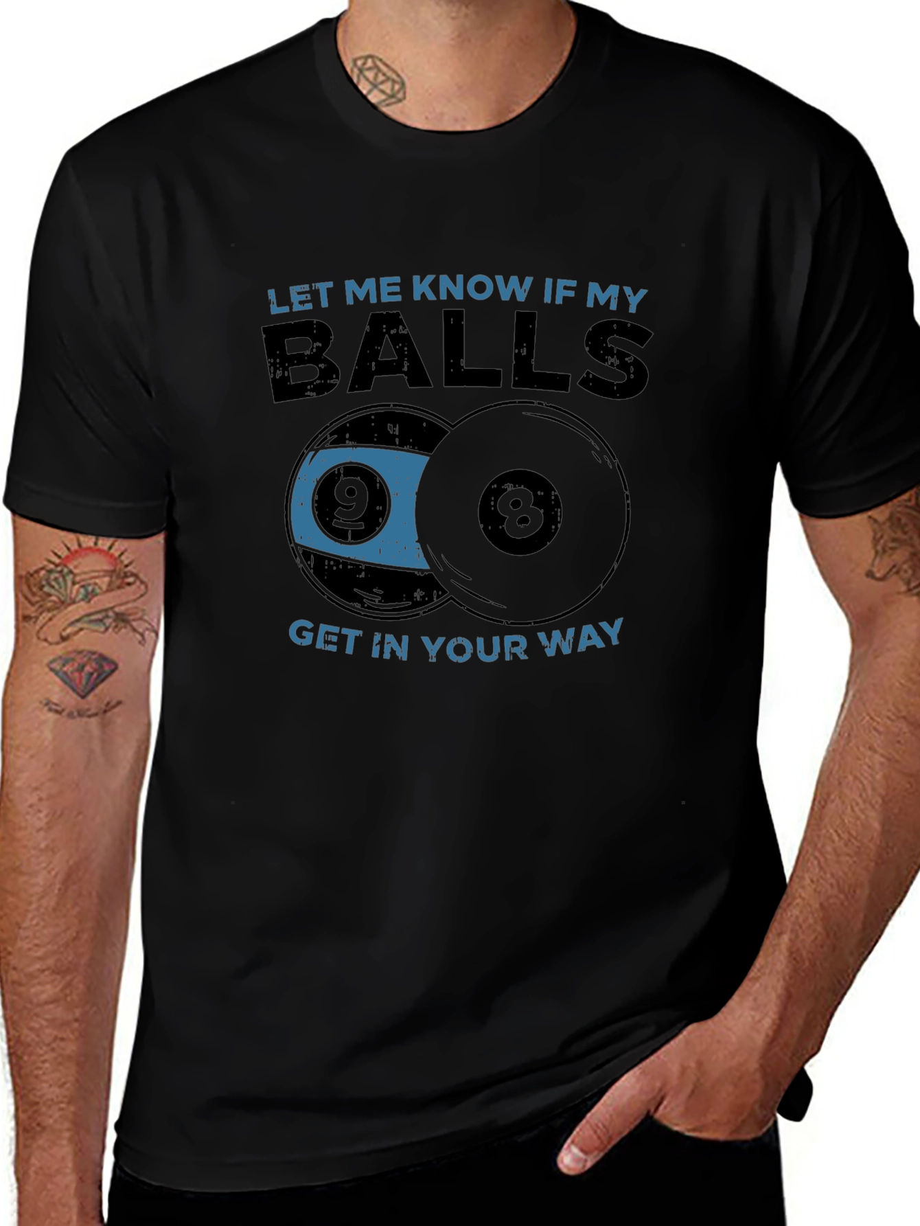 Billiards Balls Graphic T-Shirt - Funny Sarcastic Tee