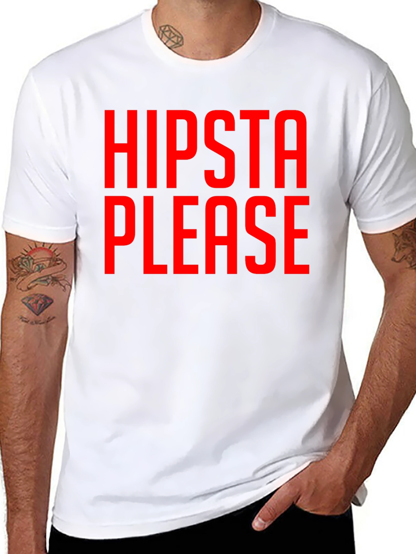 Hipsta Please Graphic Tee - Bold Statement T-Shirt