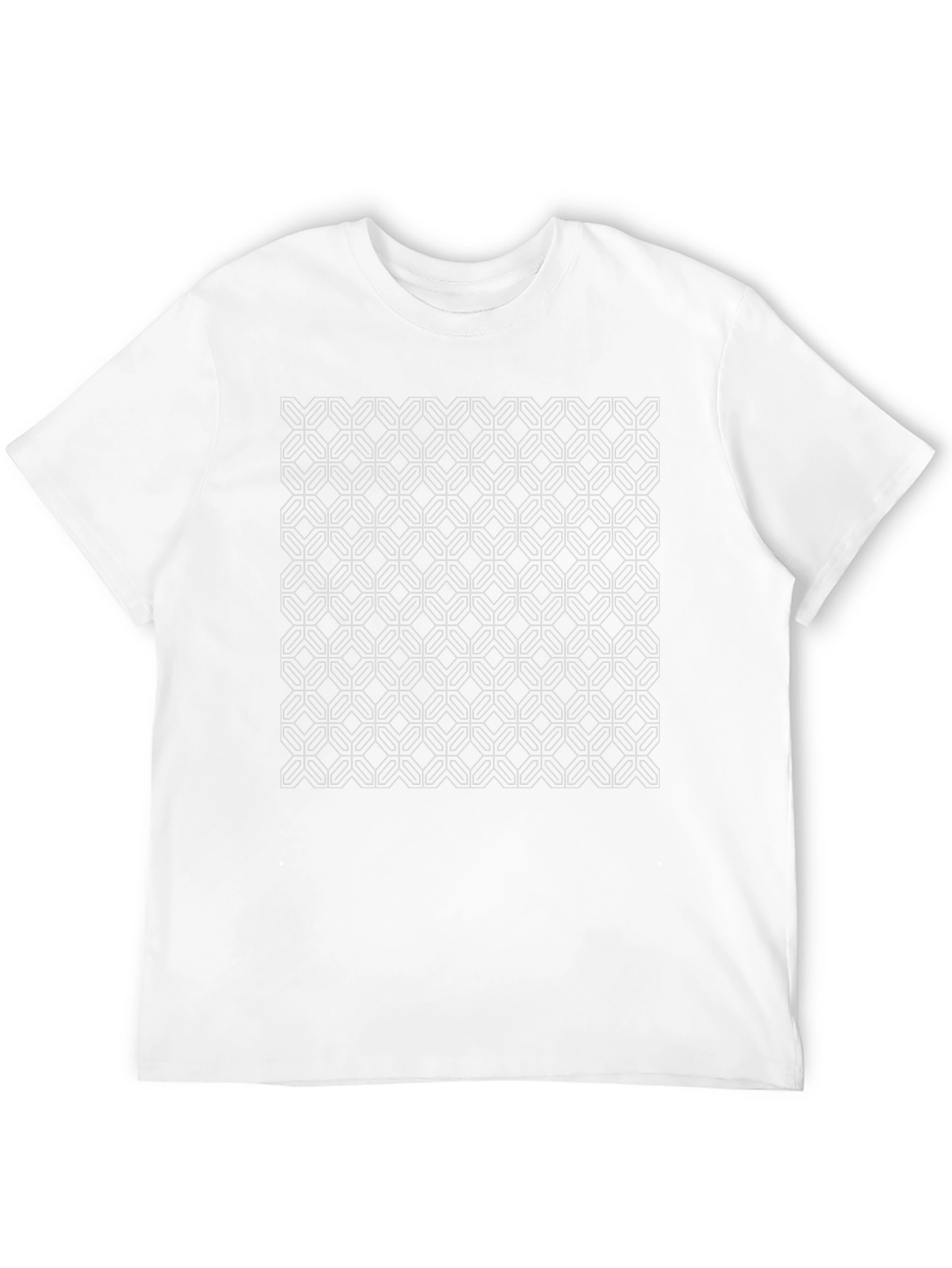 Geometric Pattern Black Tee
