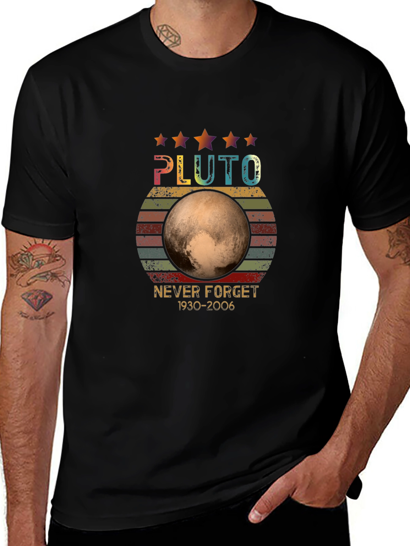 Pluto Retro T-Shirt - Never Forget 1930-2006