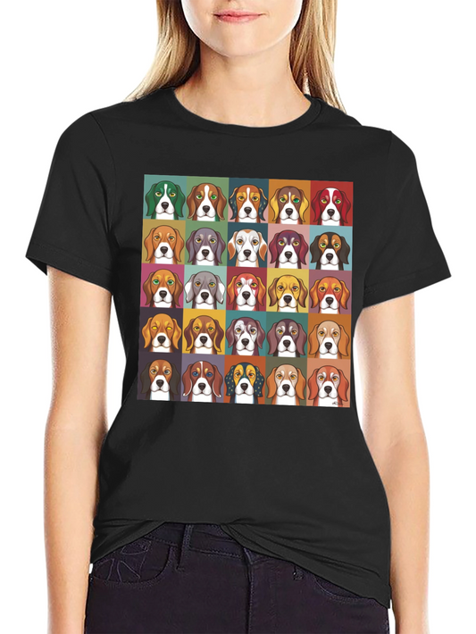 Beagle Dog Breed Colorful Pop Art T-Shirt