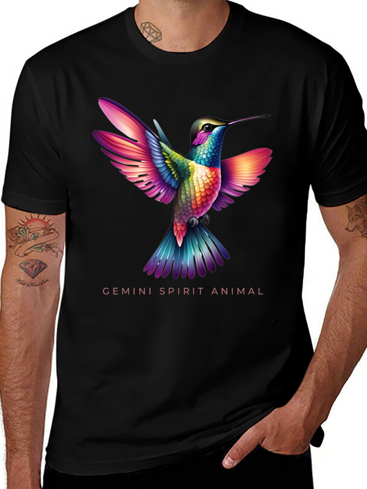 Gemini Spirit Animal Colorful Hummingbird T-Shirt