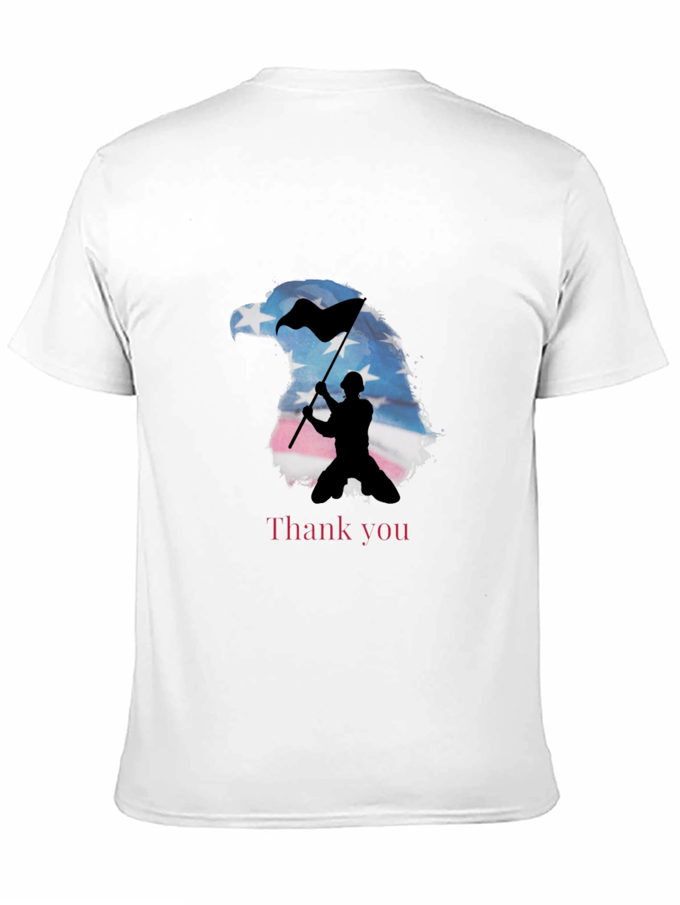 Patriotic Eagle Soldier Graphic Tee - Thank You