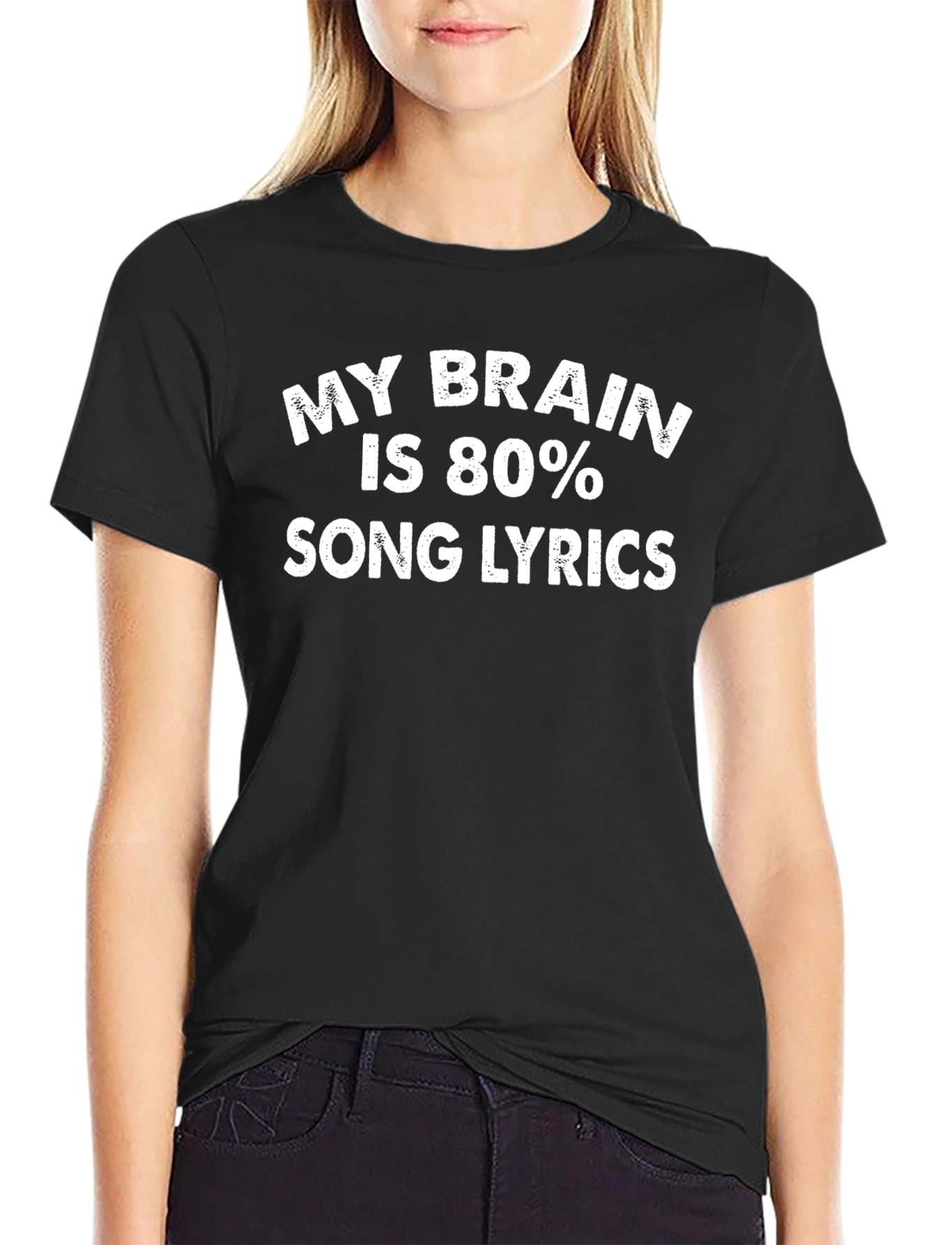 Funny Song Lyrics T-Shirt - 80% Brain Tee