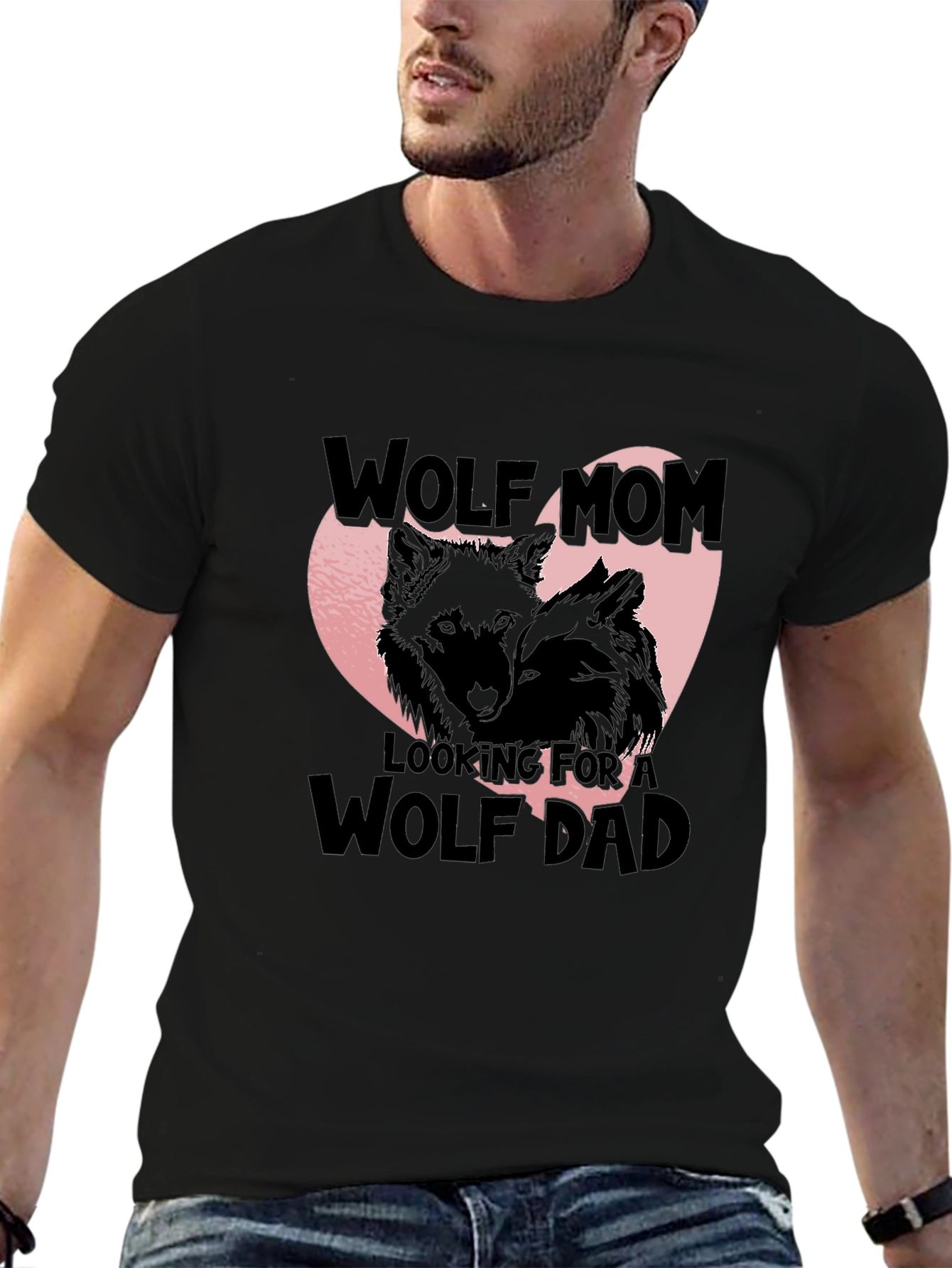 Wolf Mom Looking for a Wolf Dad T-Shirt