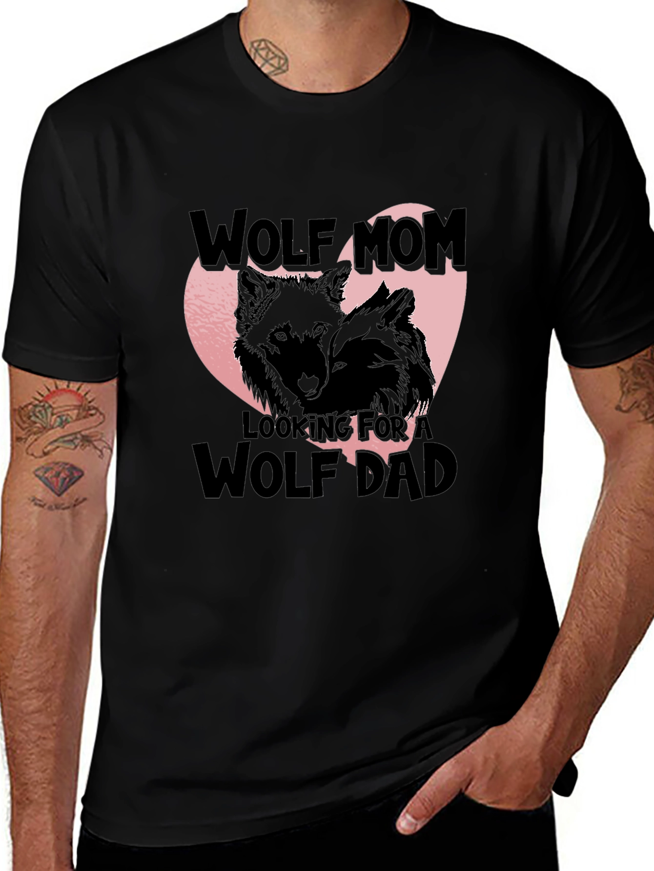 Wolf Mom Looking for a Wolf Dad T-Shirt
