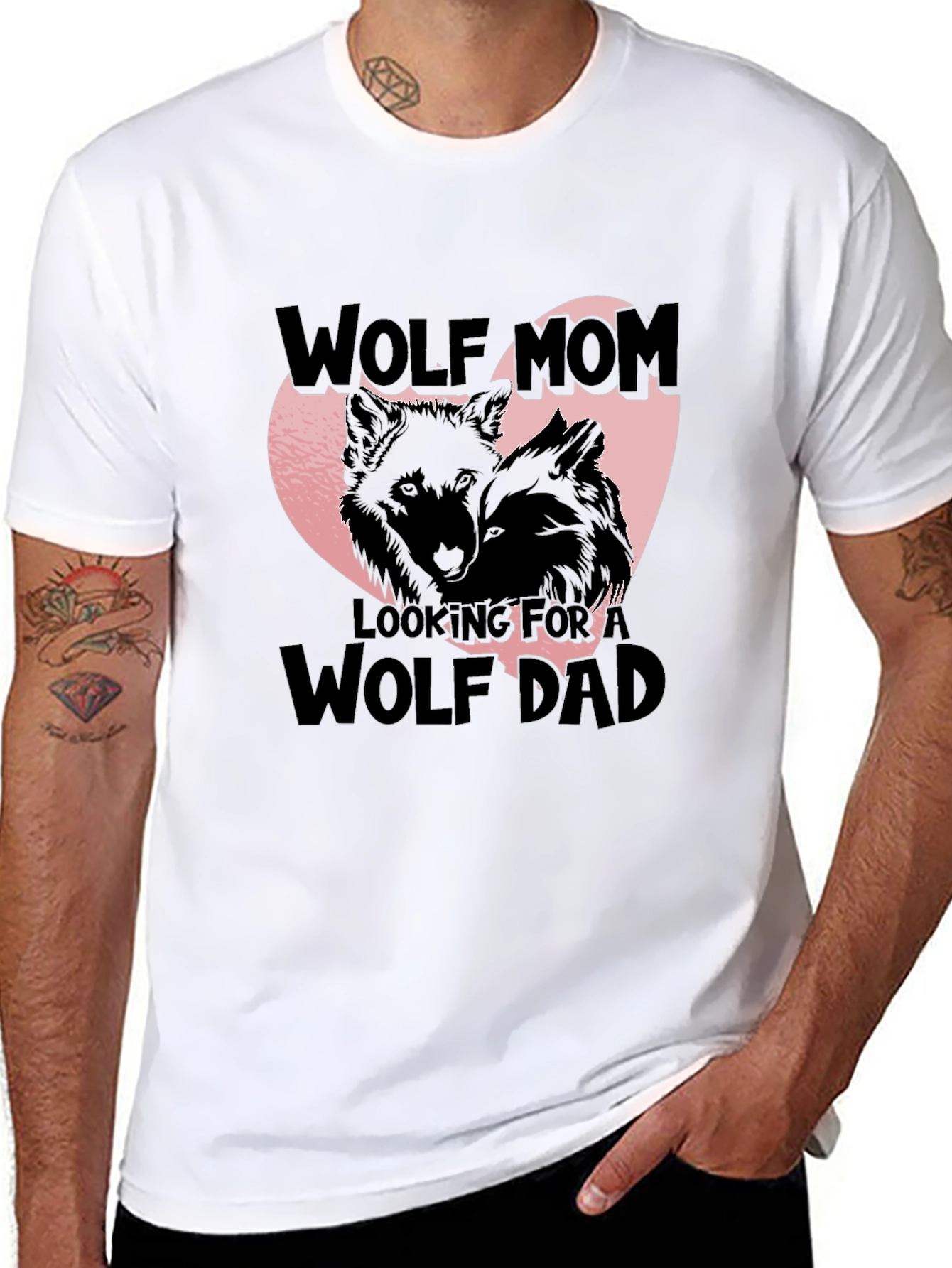 Wolf Mom Looking for a Wolf Dad T-Shirt