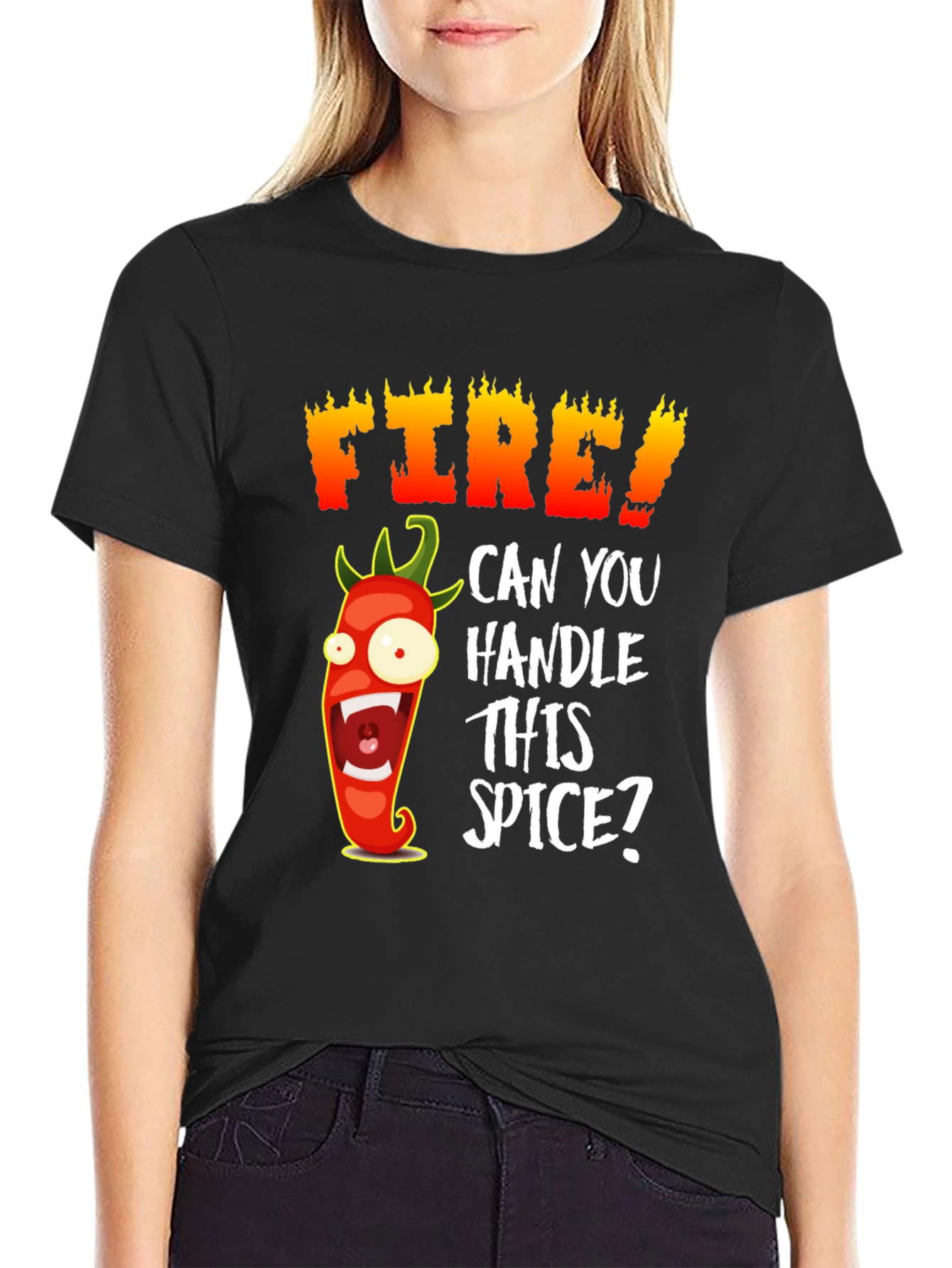 Fiery Chili Pepper Graphic T-Shirt