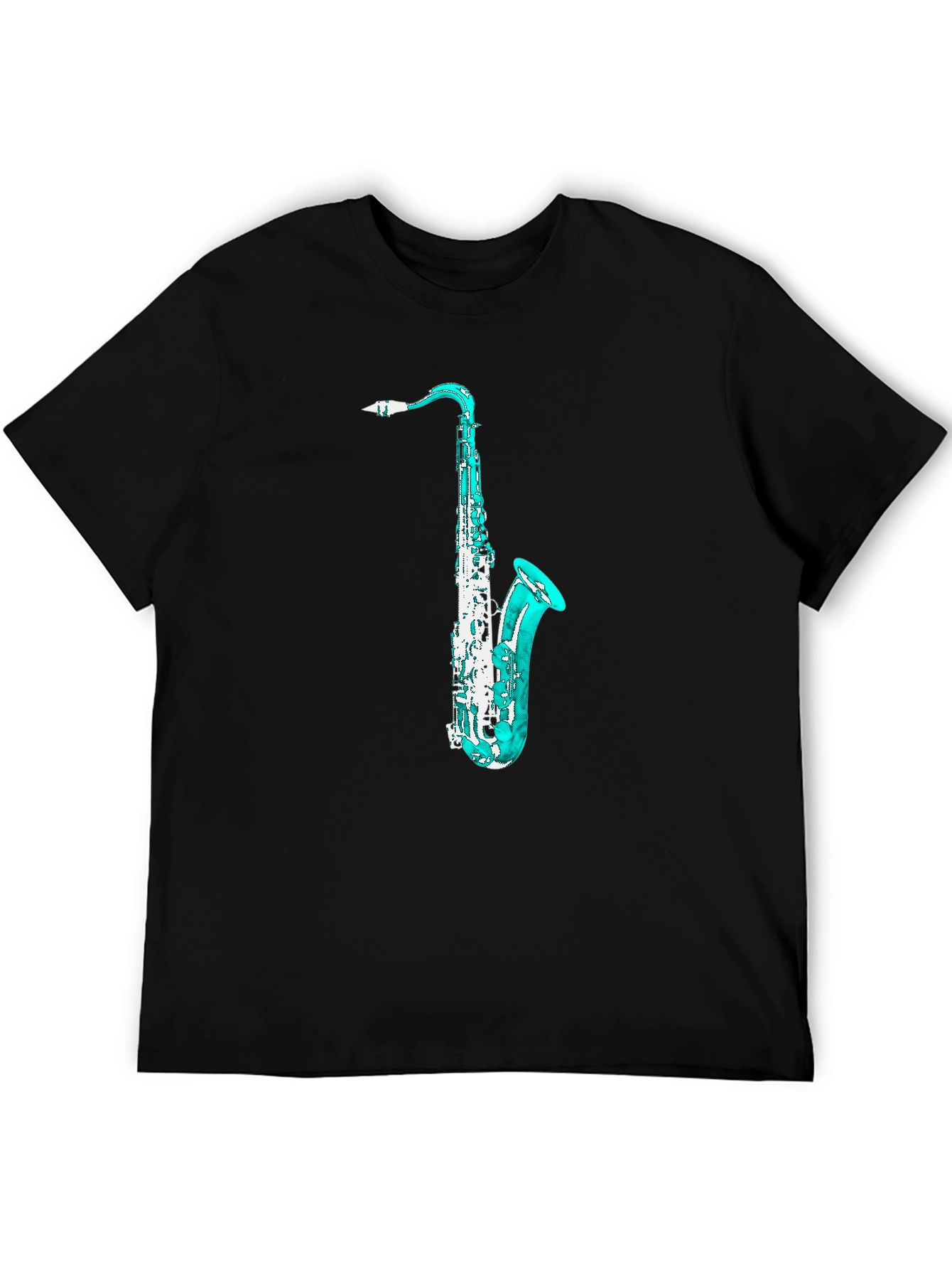 Saxophone Graphic Black T-Shirt