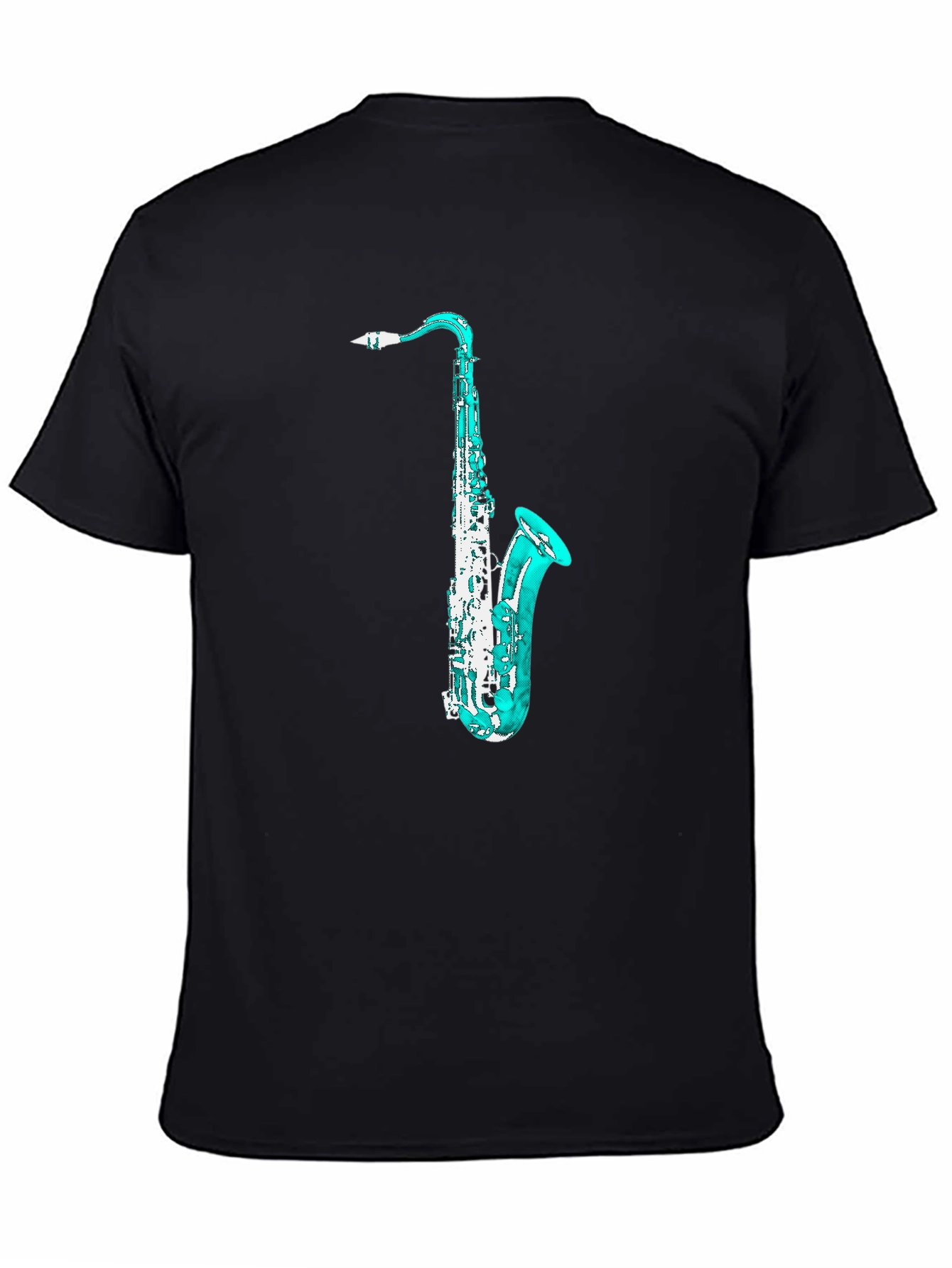 Saxophone Graphic Black T-Shirt