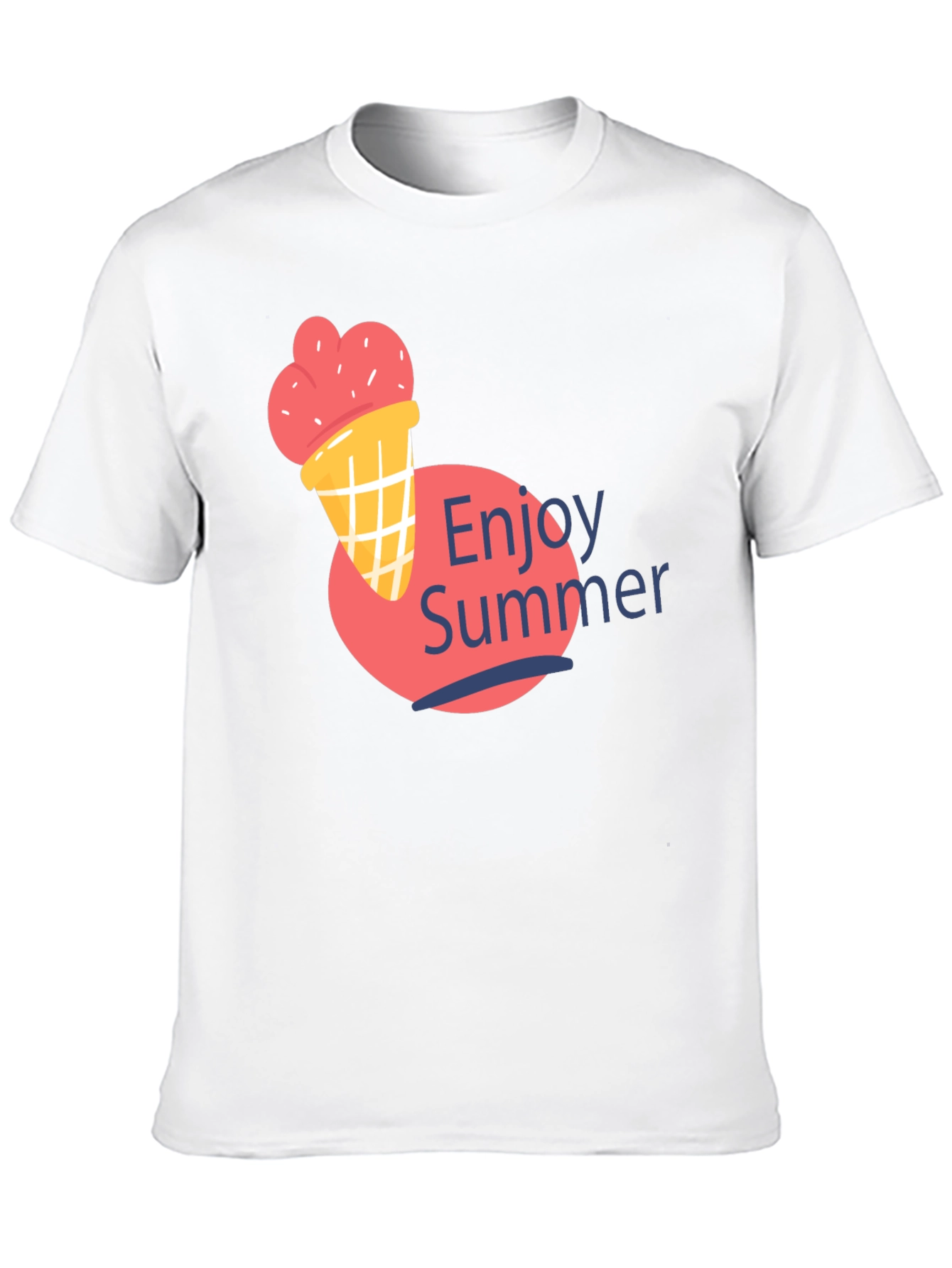 Enjoy Summer T-Shirt - Ice Cream Cone Graphic