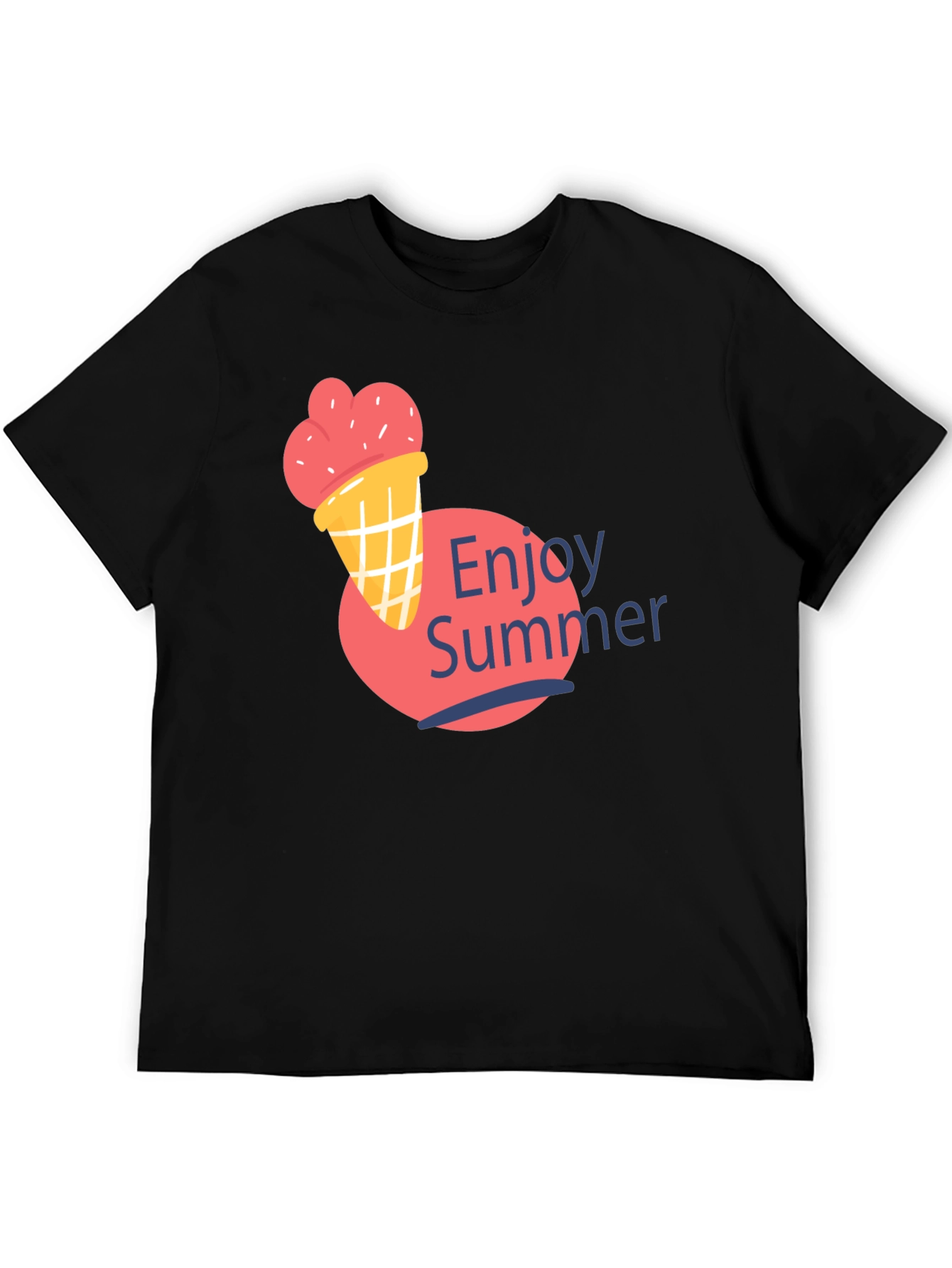 Enjoy Summer T-Shirt - Ice Cream Cone Graphic