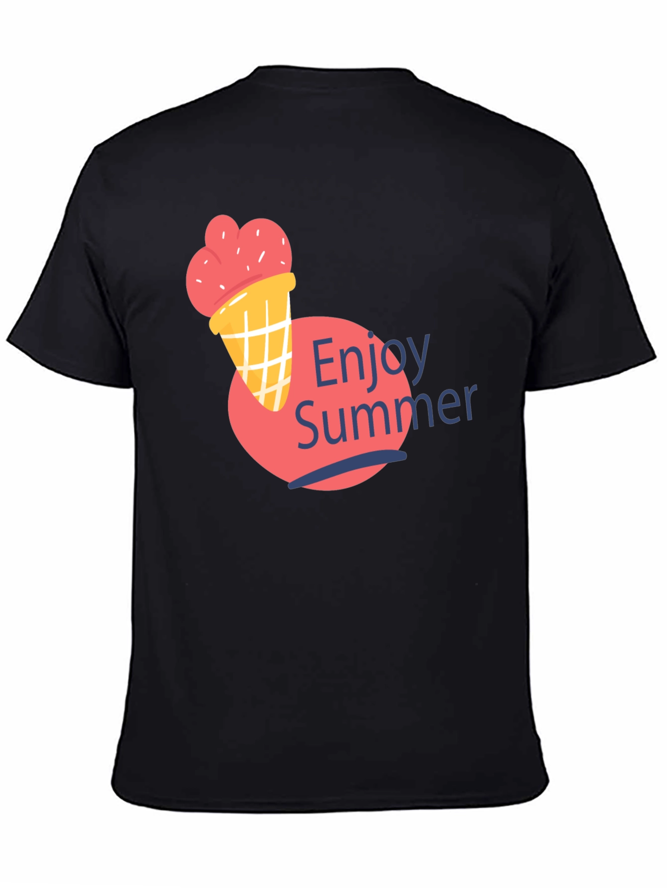 Enjoy Summer T-Shirt - Ice Cream Cone Graphic