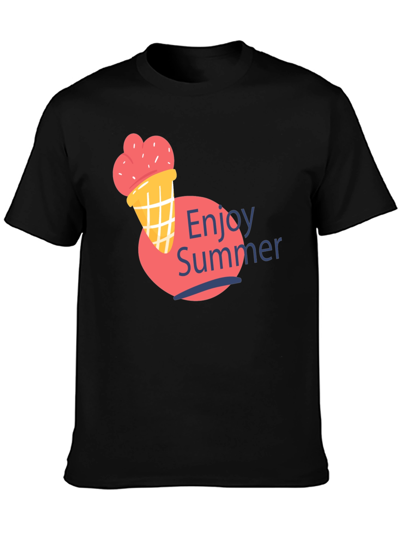 Enjoy Summer T-Shirt - Ice Cream Cone Graphic