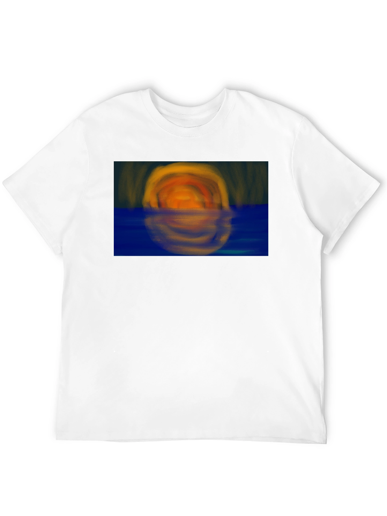 Sunset Reflection Graphic Tee - Stylish Black T-Shirt