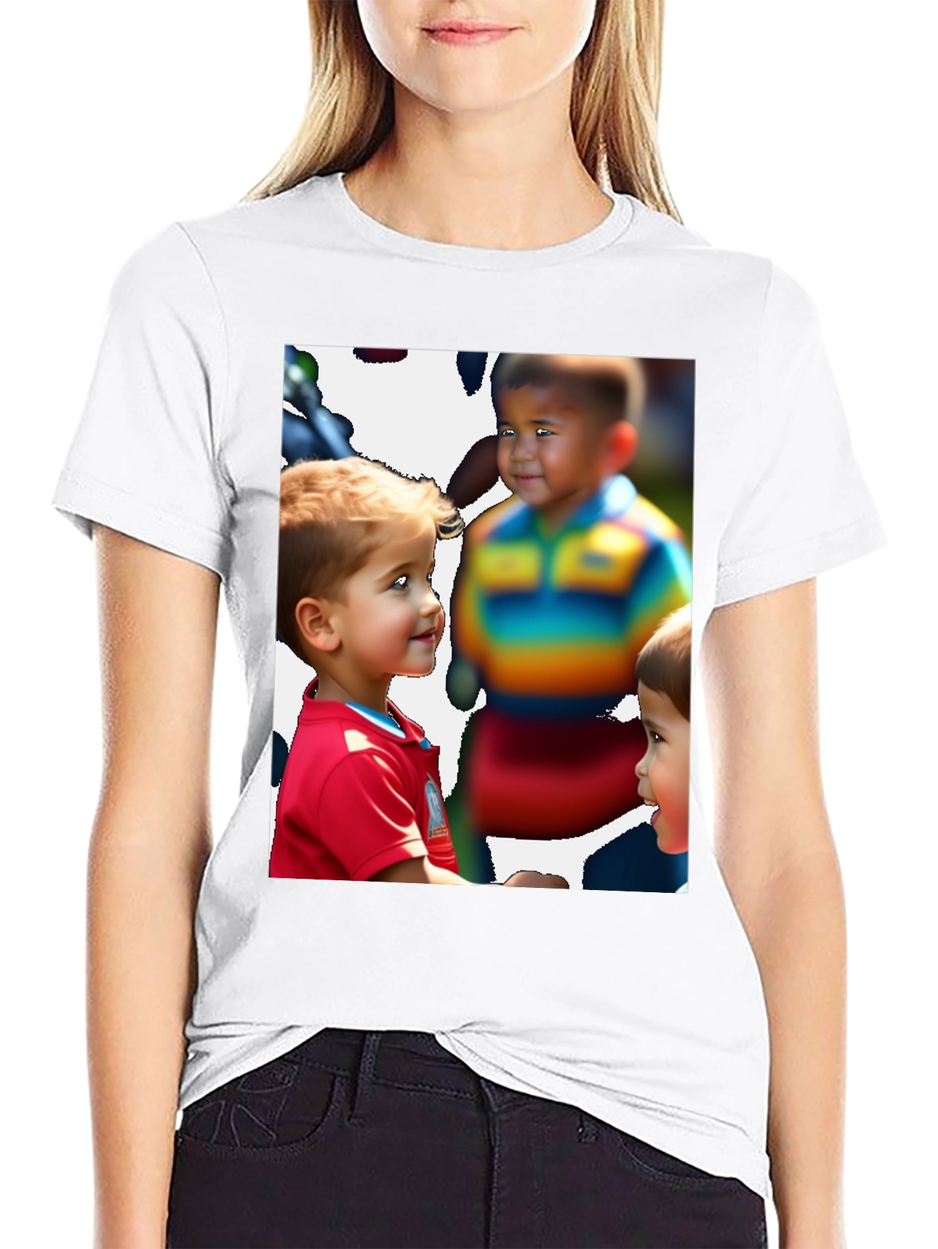 Black Graphic Tee - Kids on T-Shirt Design