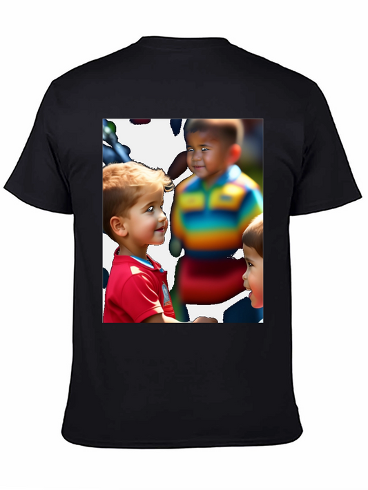 Black Graphic Tee - Kids on T-Shirt Design