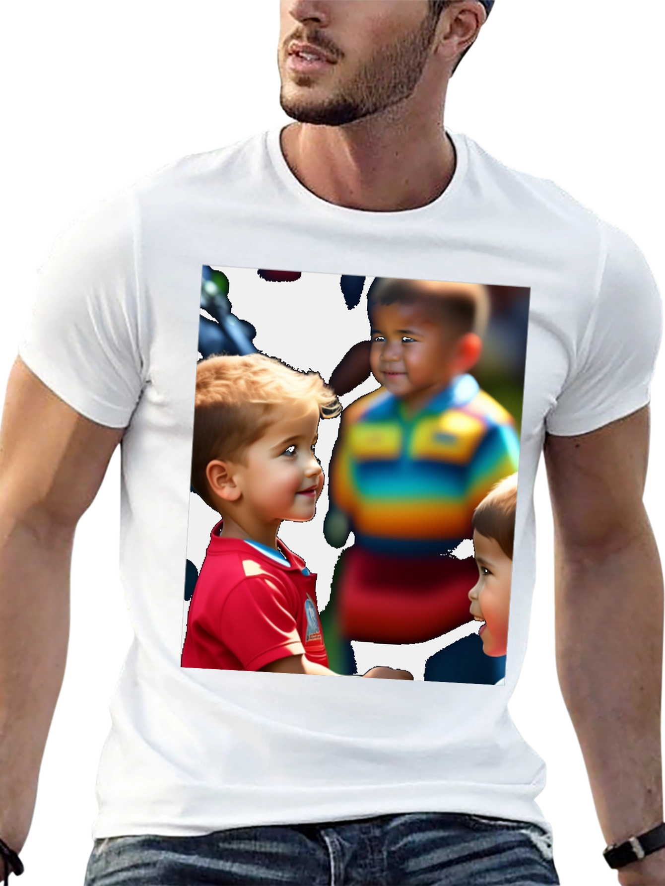 Black Graphic Tee - Kids on T-Shirt Design