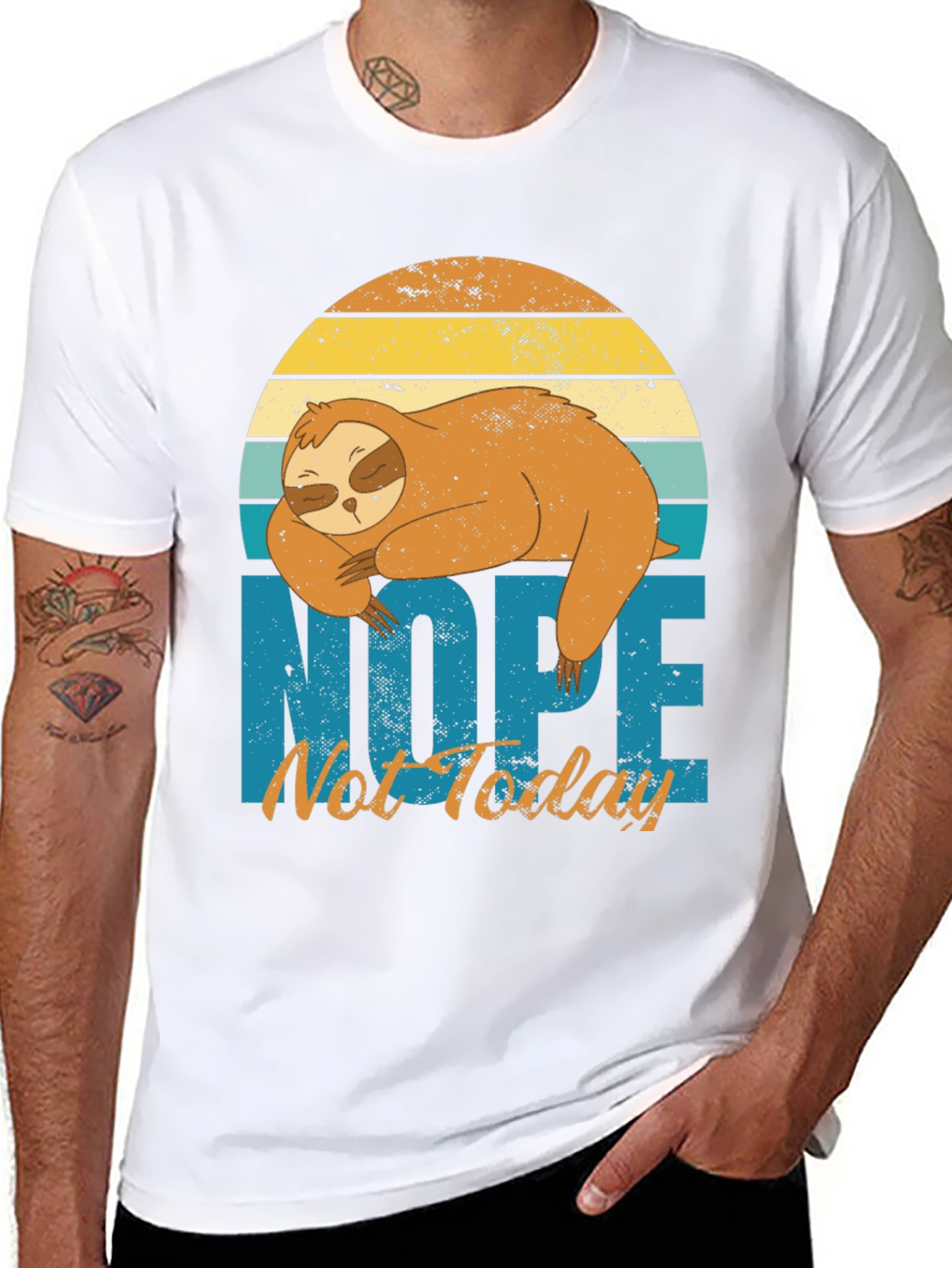Nope Not Today Sloth Graphic Tee - Relaxed Fit
