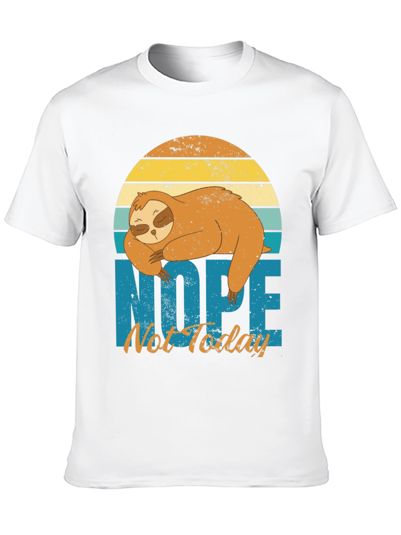 Nope Not Today Sloth Graphic Tee - Relaxed Fit