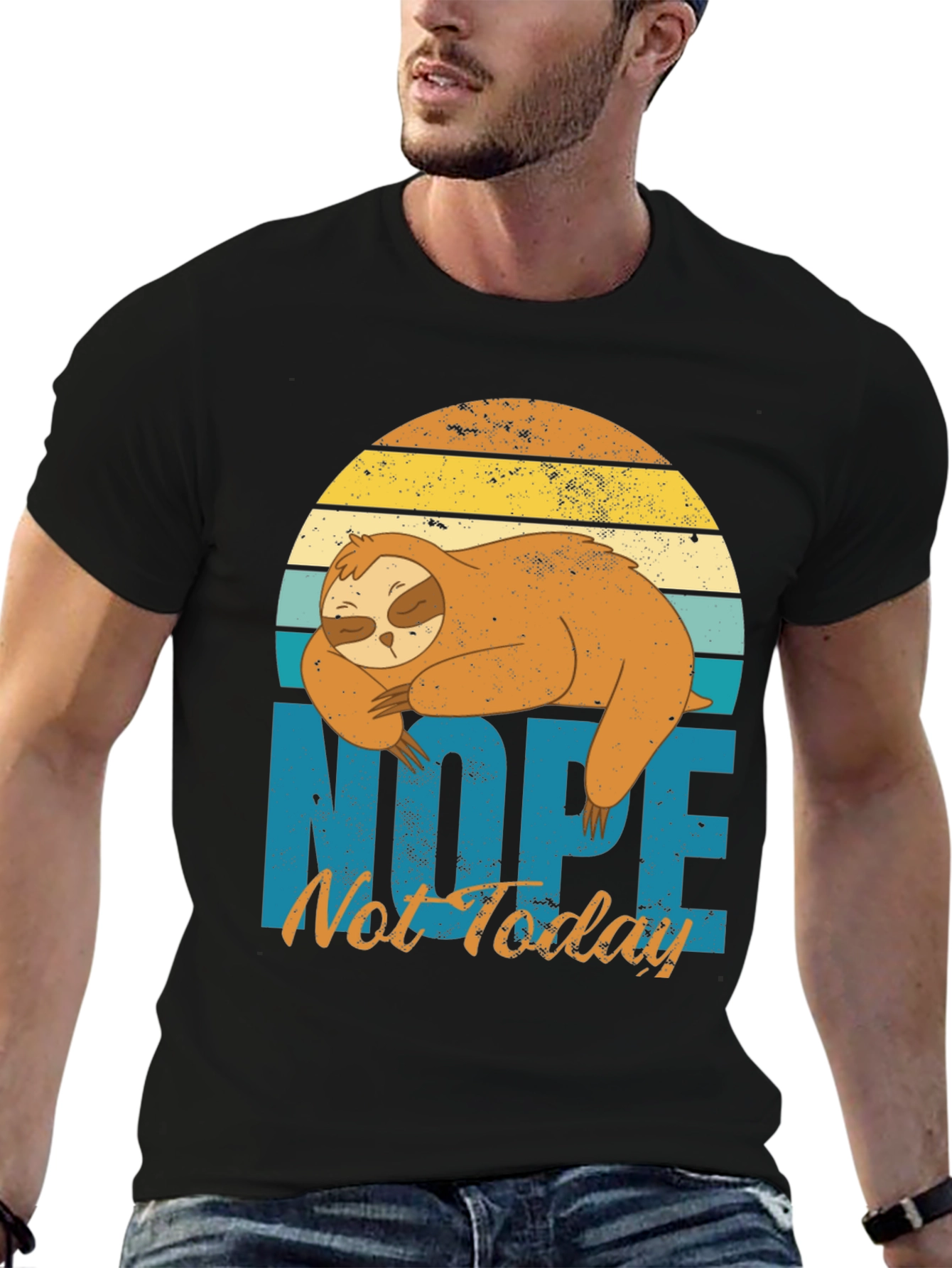 Nope Not Today Sloth Graphic Tee - Relaxed Fit