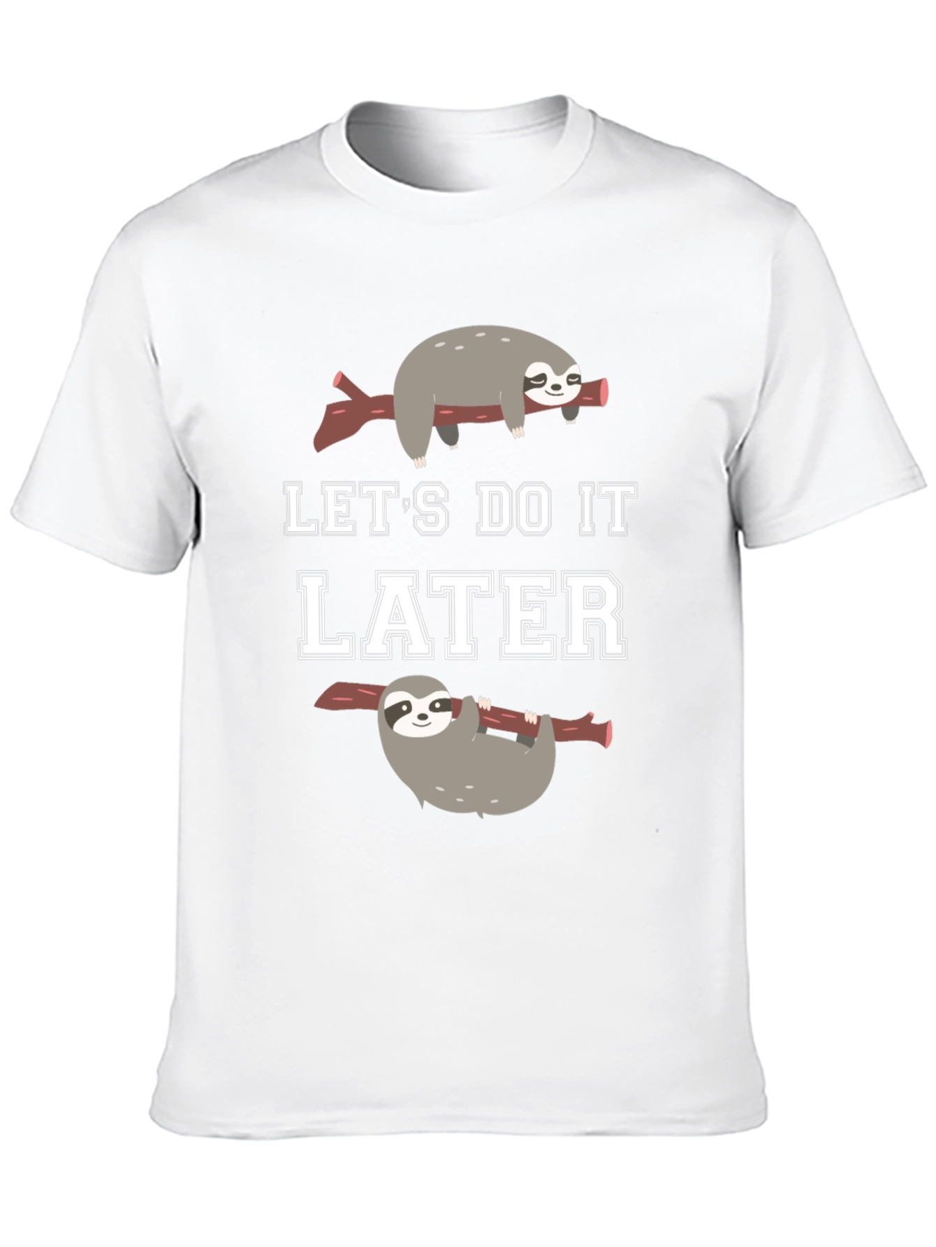 Lets Do It Later Sloth Graphic T-Shirt