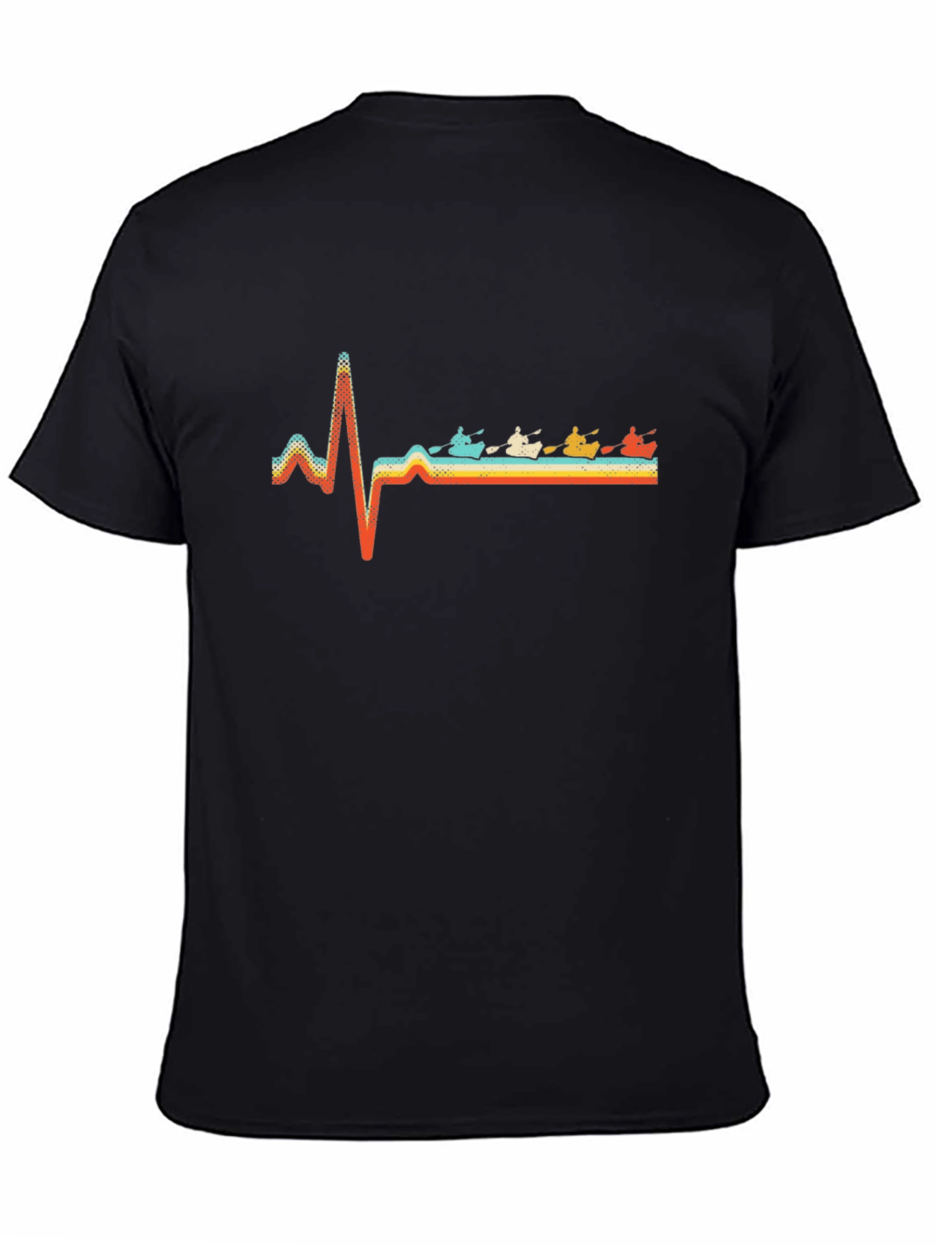 Kayaking Heartbeat T-Shirt - Black