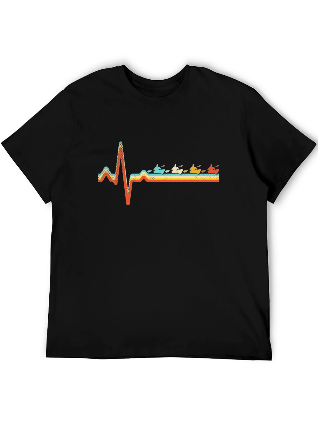 Kayaking Heartbeat T-Shirt - Black
