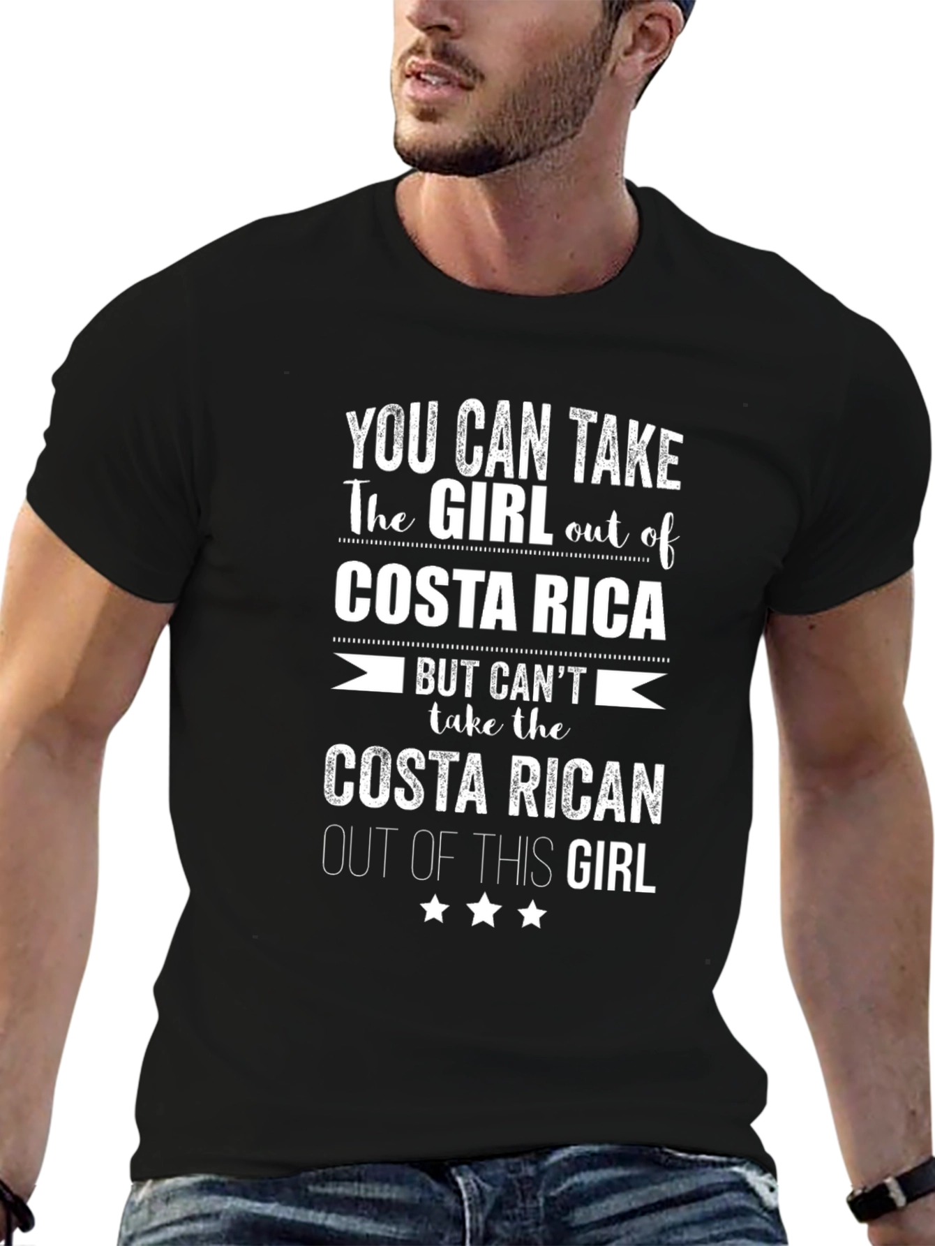Costa Rica Girl T-Shirt - Novelty Tee