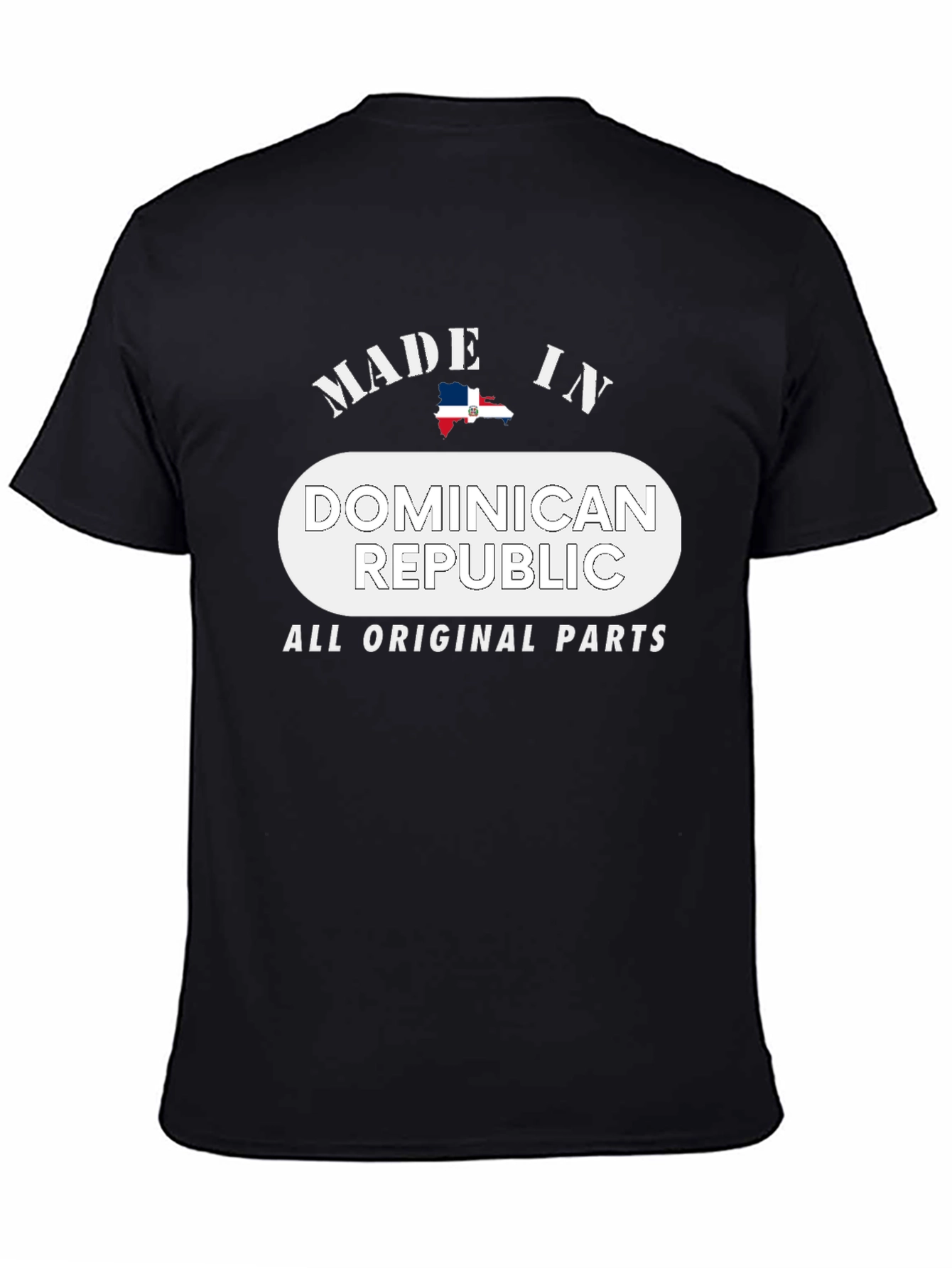 Dominican Republic All Original Parts Black T-Shirt