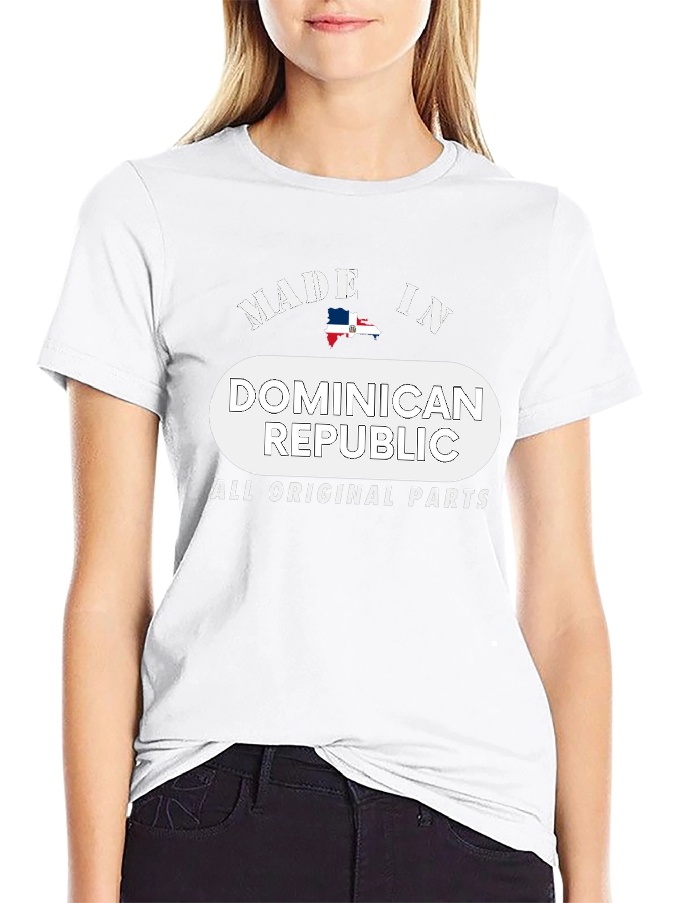 Dominican Republic All Original Parts Black T-Shirt